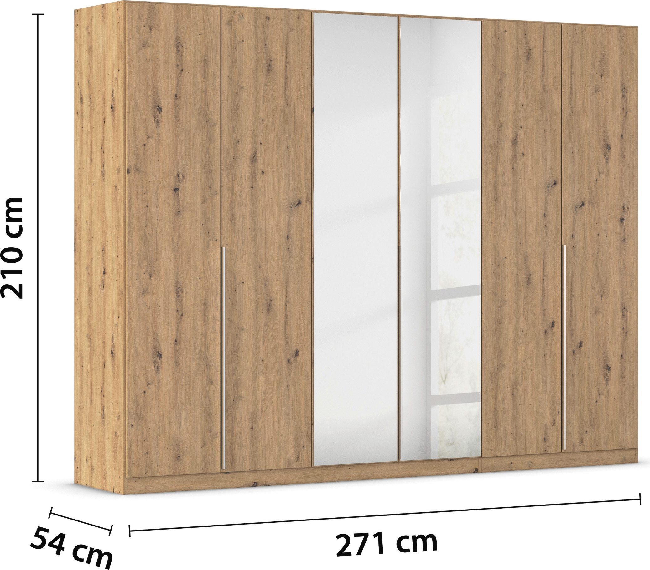 rauch Draaideurkast Kledingkast kast garderobe AGORDO met decor- of hoogglansfront doordachte binnenuitrusting, in 6 breedtes en 2 hoogtes made in germany