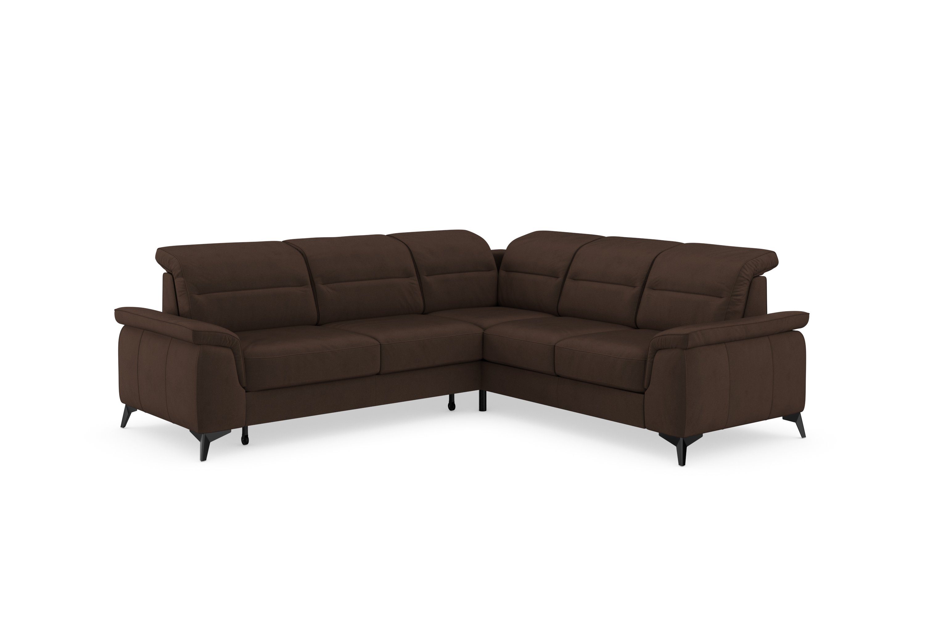 sit&more Hoekbank Sinatra L-vorm optioneel met verstelbare hoofdsteun en armleuning, metalen poten