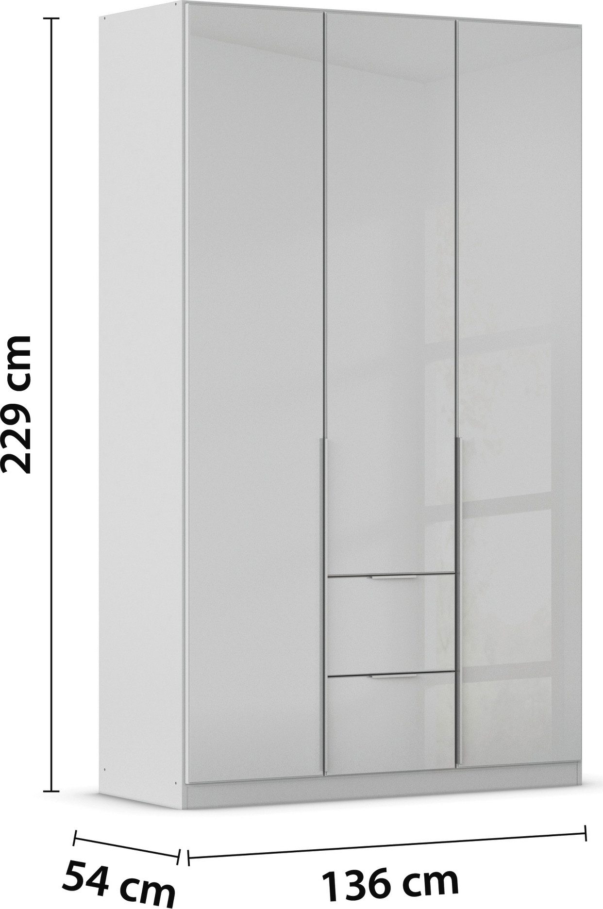 rauch Draaideurkast Kledingkasten kast garderobe AGORDO met glazen front
