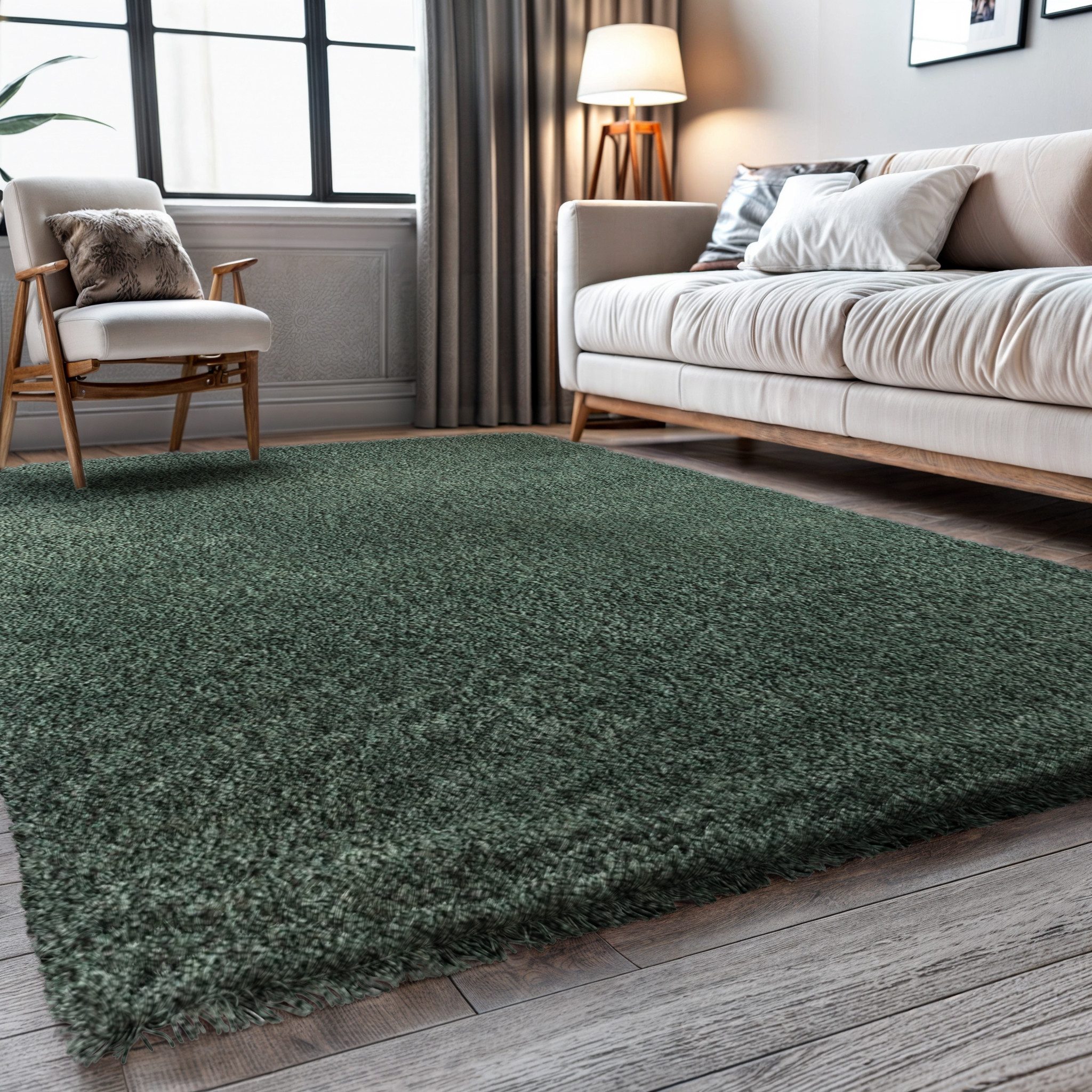 my home Hoogpolig vloerkleed Banji Uni-kleuren, zacht en fluffy, ook als loper en in rond verkrijgbaar