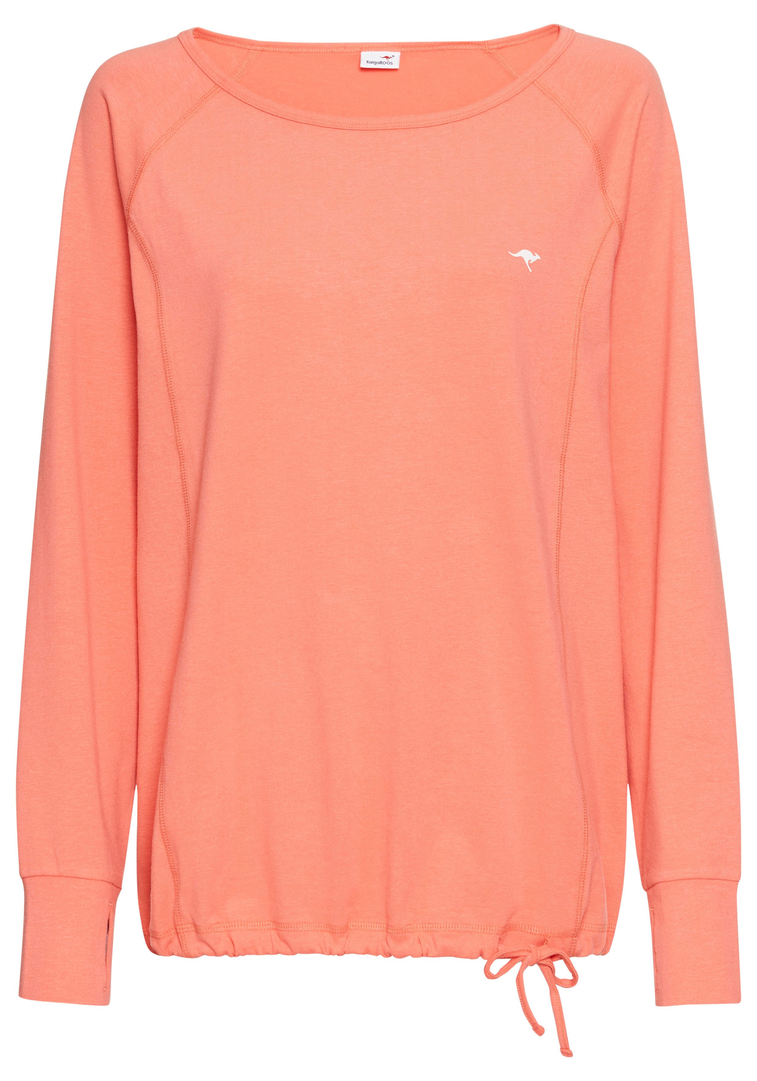KangaROOS Shirt met lange mouwen Lange mouwen, voor kantoor en vrije tijd, van katoenmix