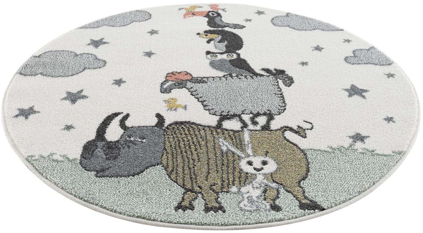 Carpet City Kindervloerkleed Anime9394 Speelkleed met dieren, zachte pool, gemakkelijk in onderhoud, kinderkamer