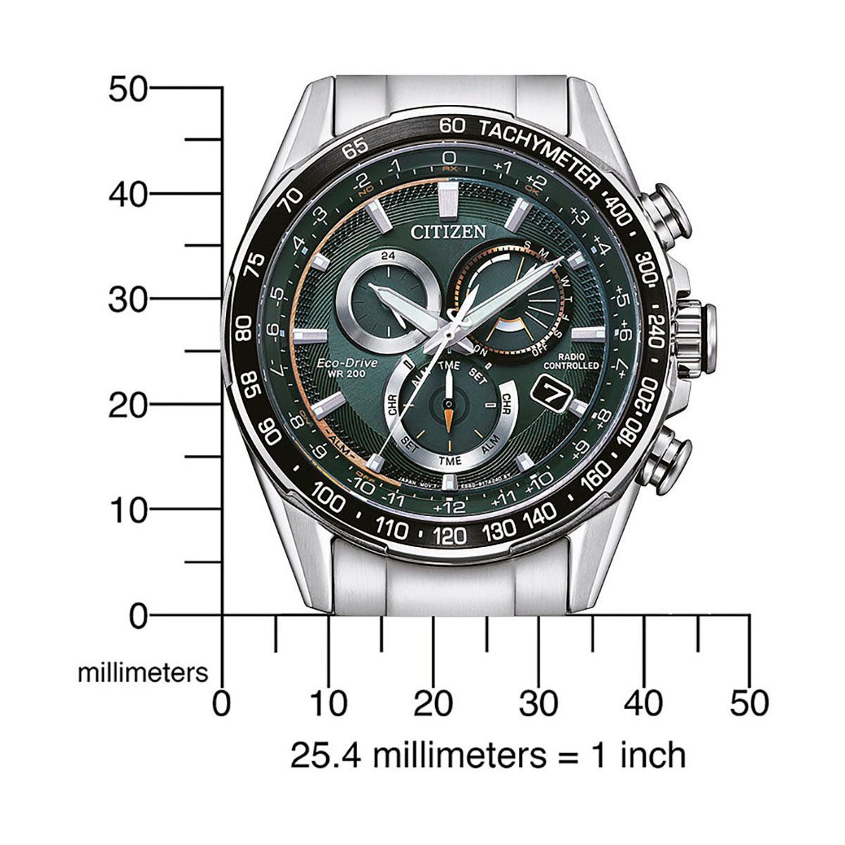 Citizen Radiografische chronograaf CB5914-89X Polshorloge, herenhorloge, solar, stopwatchfunctie, tot 20 bar waterdicht