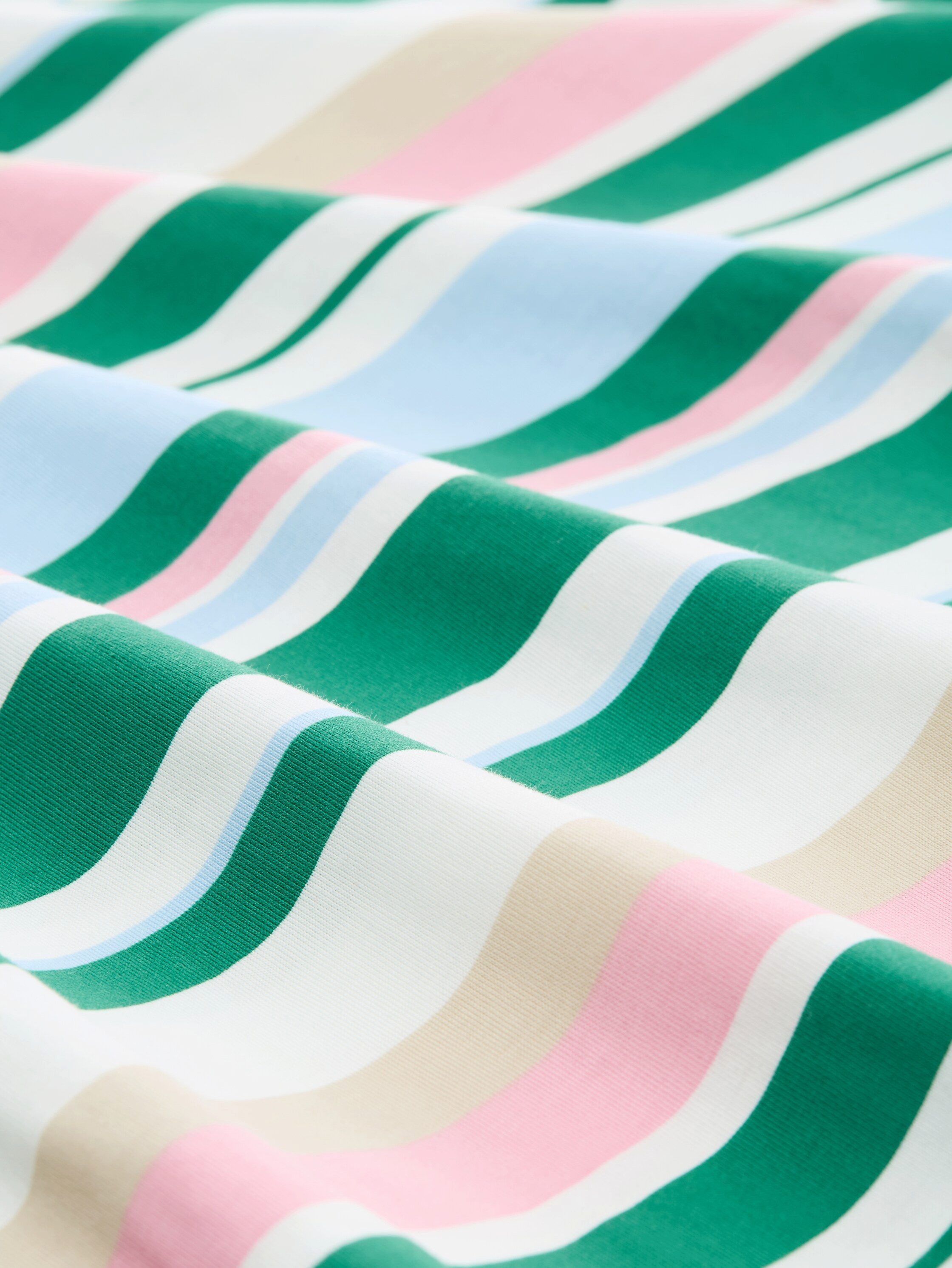 Tom Tailor Denim T-shirt met minimalprint en zij-knoop