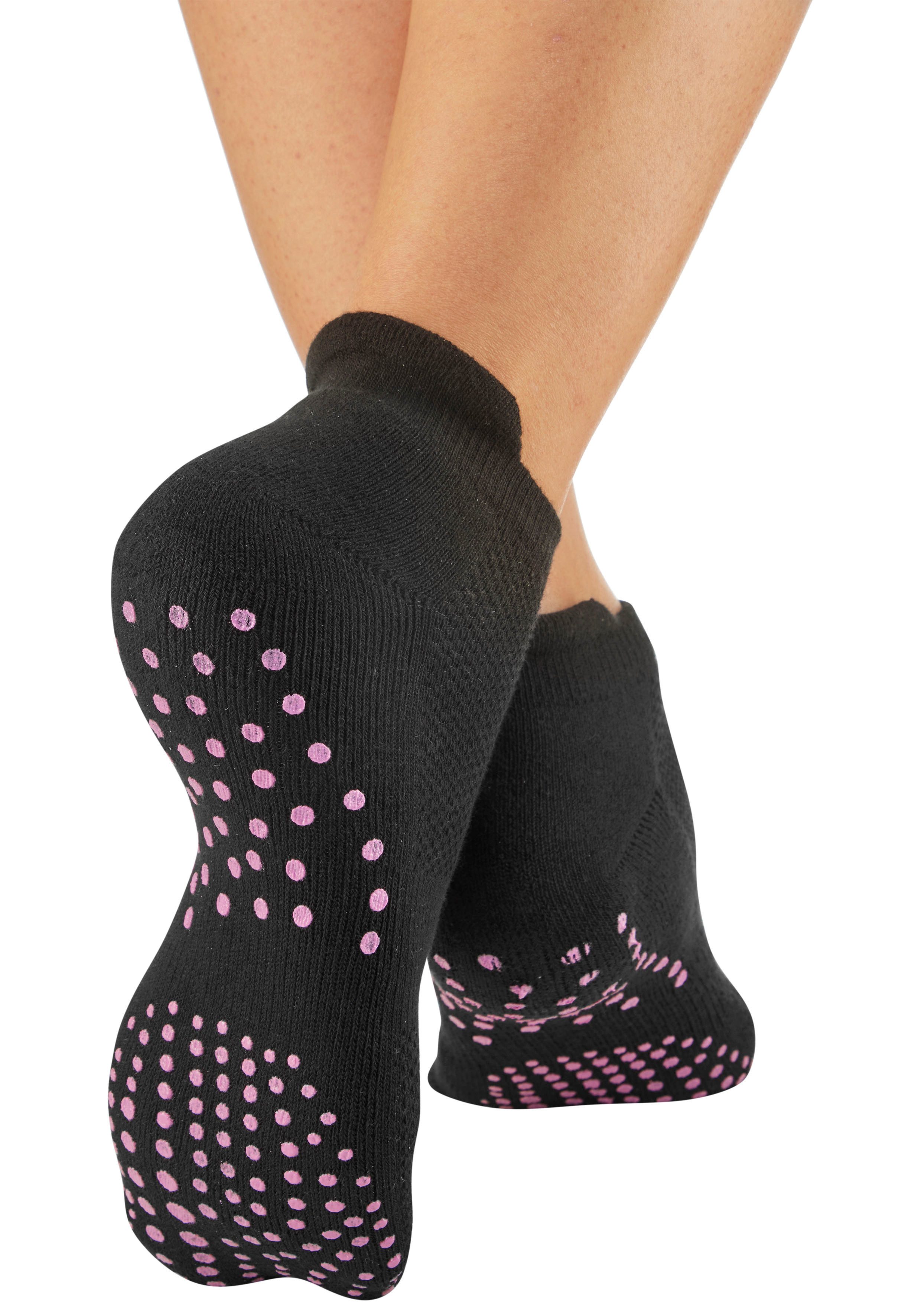 Lavana ABS-sokken met gekleurde nopjes (set, 3 paar)