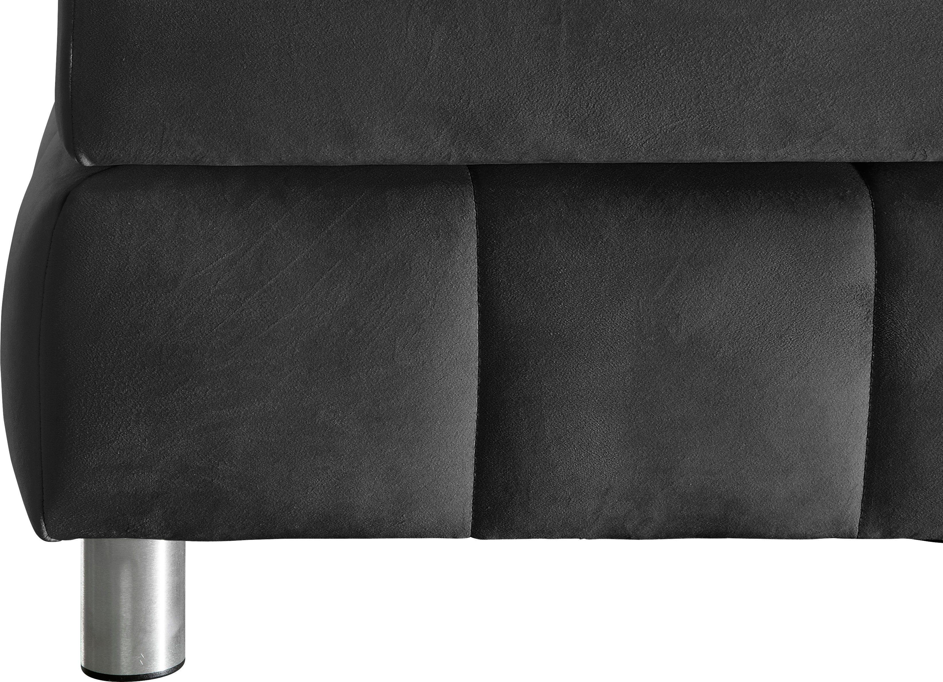 andas Boxspring Salo XXL in fluwelige look of structuurstof, 6 breedten in extra lang 220 cm, 4 hardheden