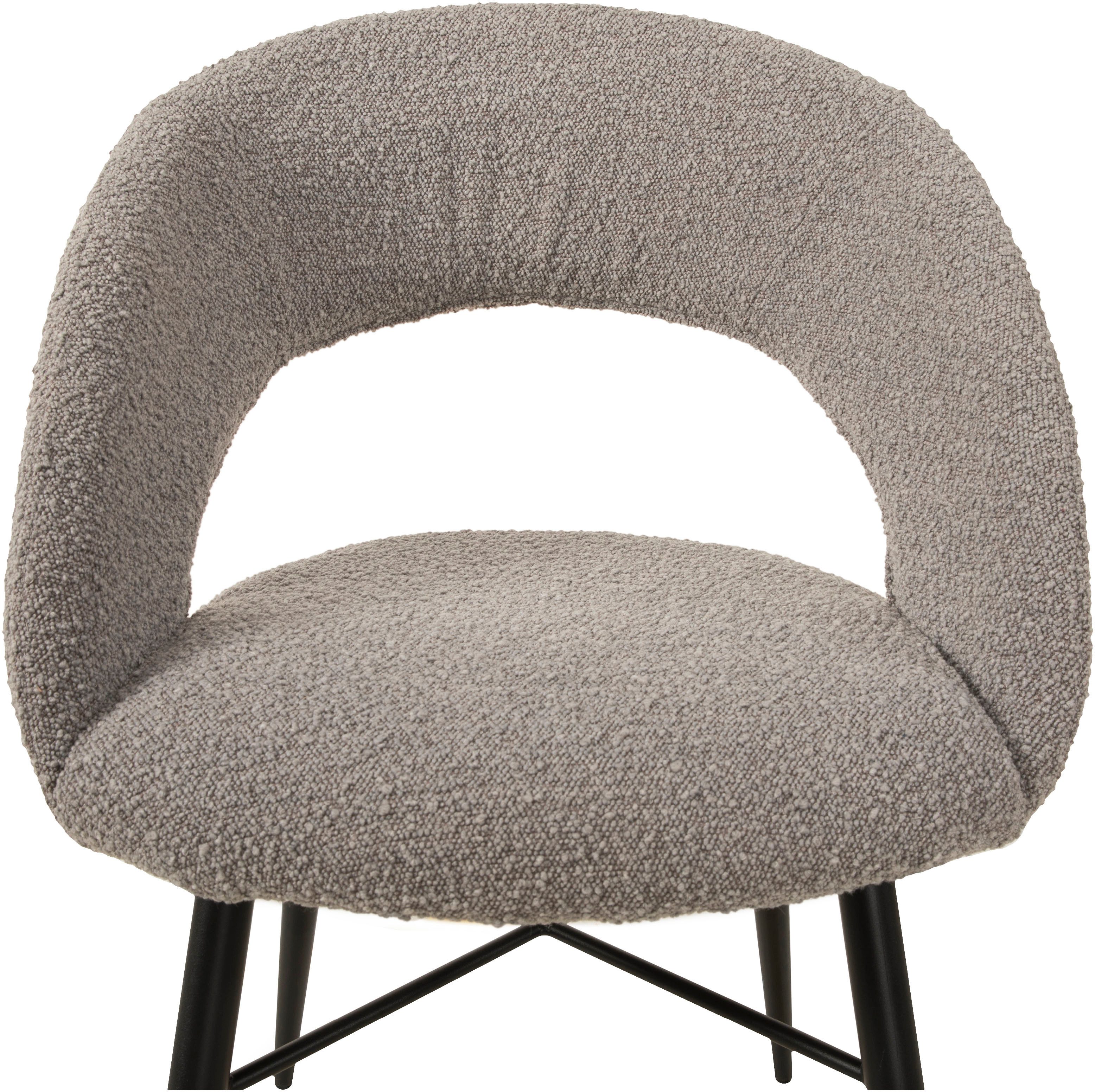 OMG Design Eetkamerstoel Marley met modern cut-out, bouclé bekleding (set)