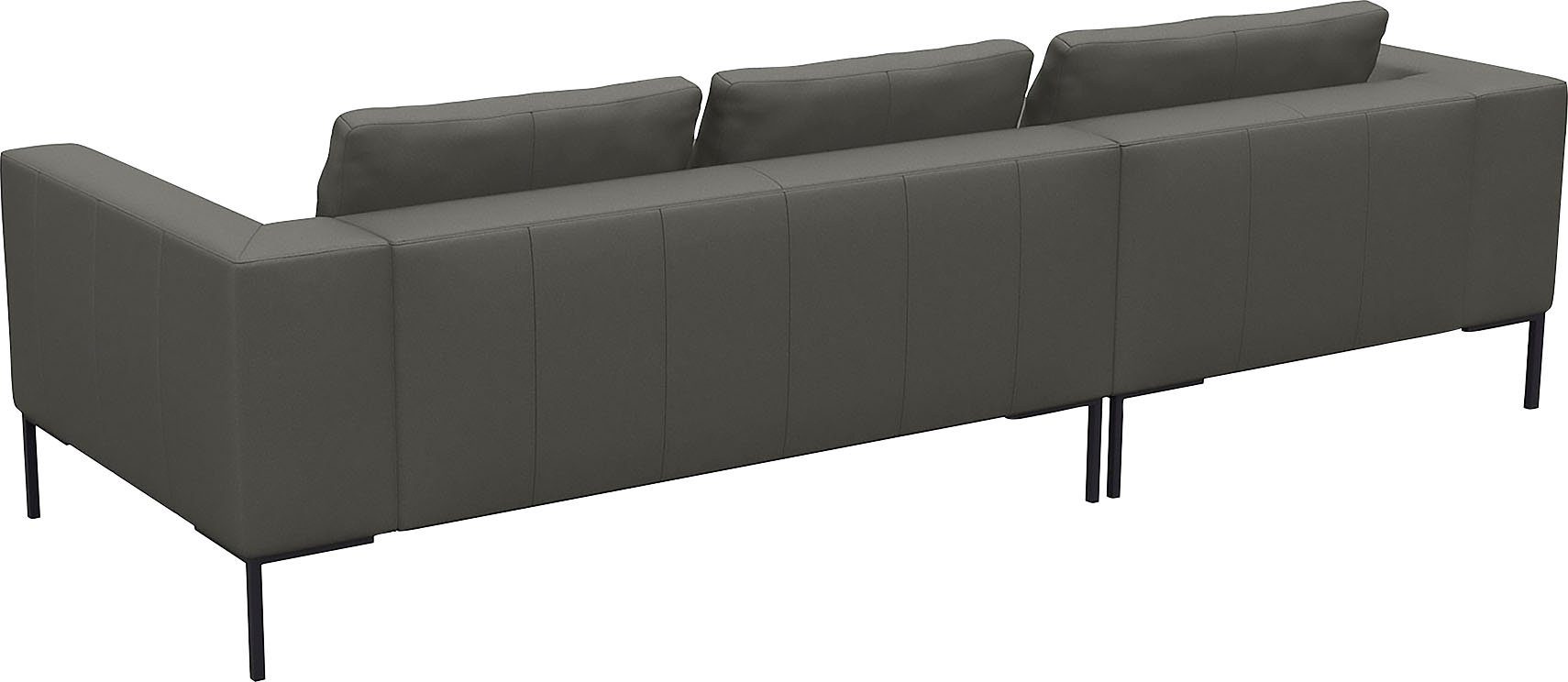 FLEXLUX Hoekbank Loano, geweldige zitcomfort, L-vorm moderne zitbank, vrijstaand, losse kussens, koudschuim in de zitting