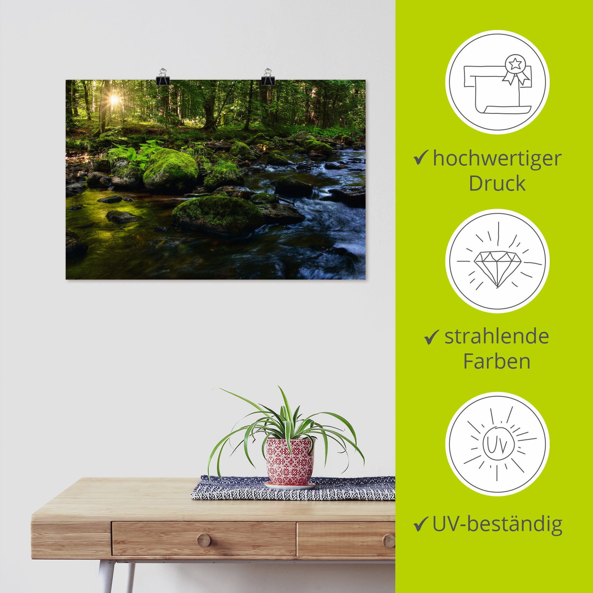 Artland Artprint Feeënland als artprint van aluminium, artprint voor buiten, artprint op linnen, poster in verschillende maten. maten