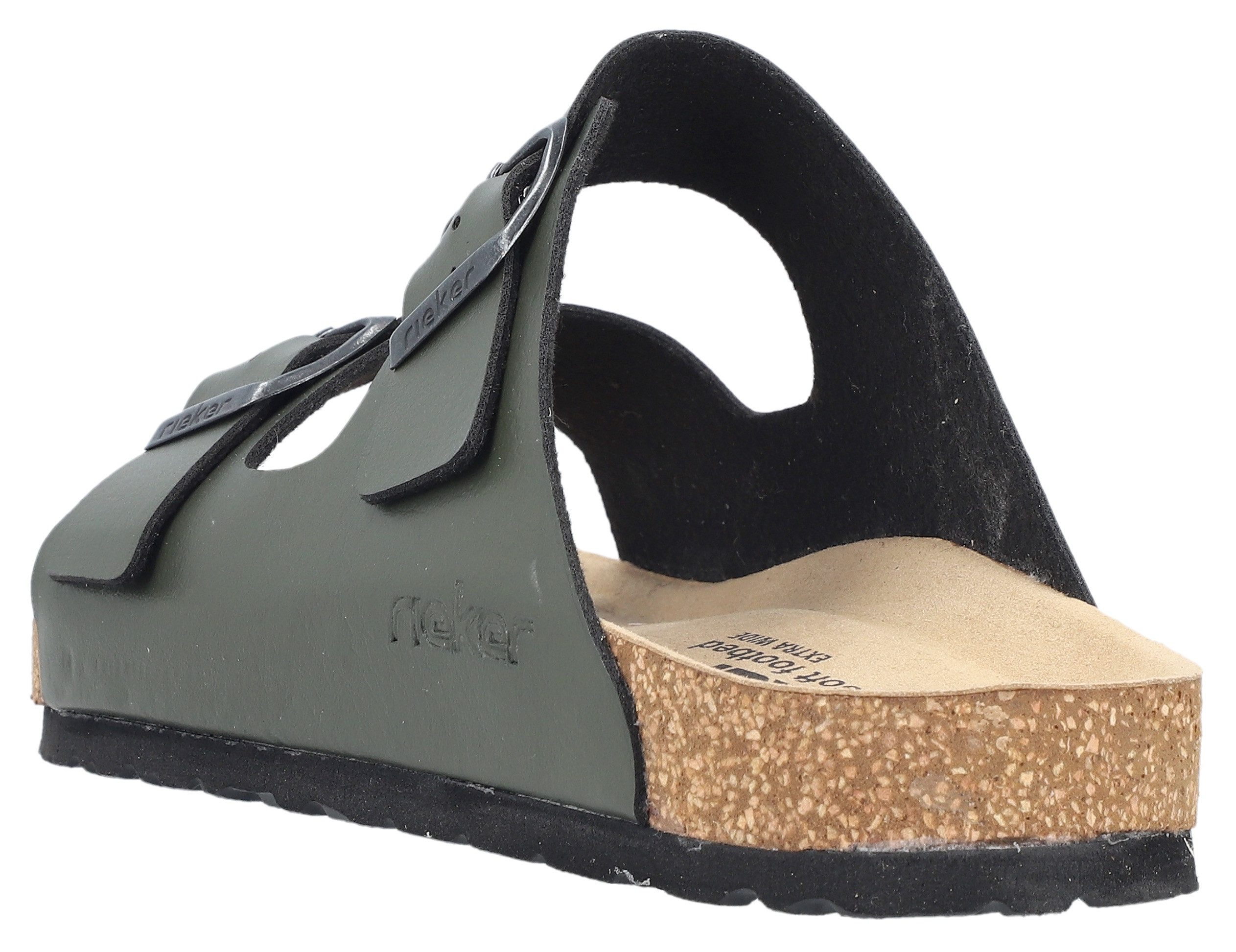 Rieker Slippers , zomerschoen, slippers, pantoffel, met twee klittenbandsluitingen