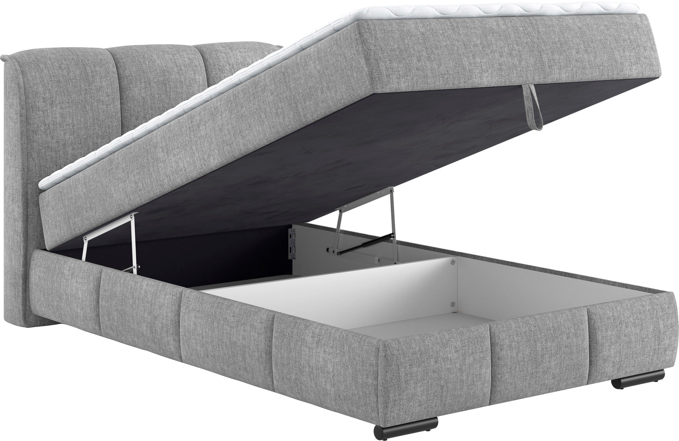 Mr. Couch Boxspring Bethany met bedkist, incl. matras Topmatras en sierkussen, in verschillende hardheden beschikbaar