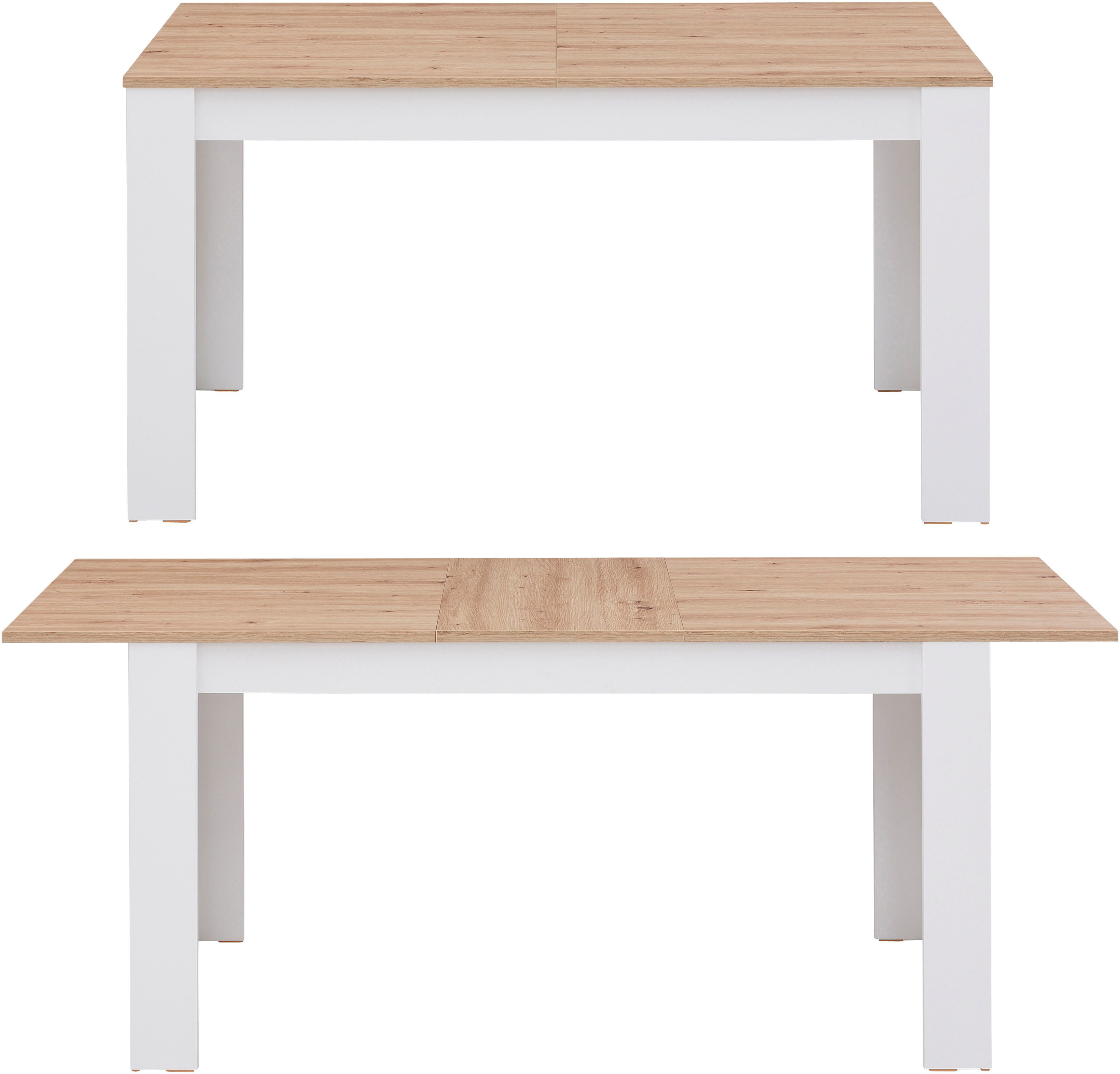Home affaire Eettafel Bergamo naar keuze uittrekbaar onderhoudsvriendelijke eettafel, verkrijgbaar in 3 maten, 140 cm uitschuifbaar