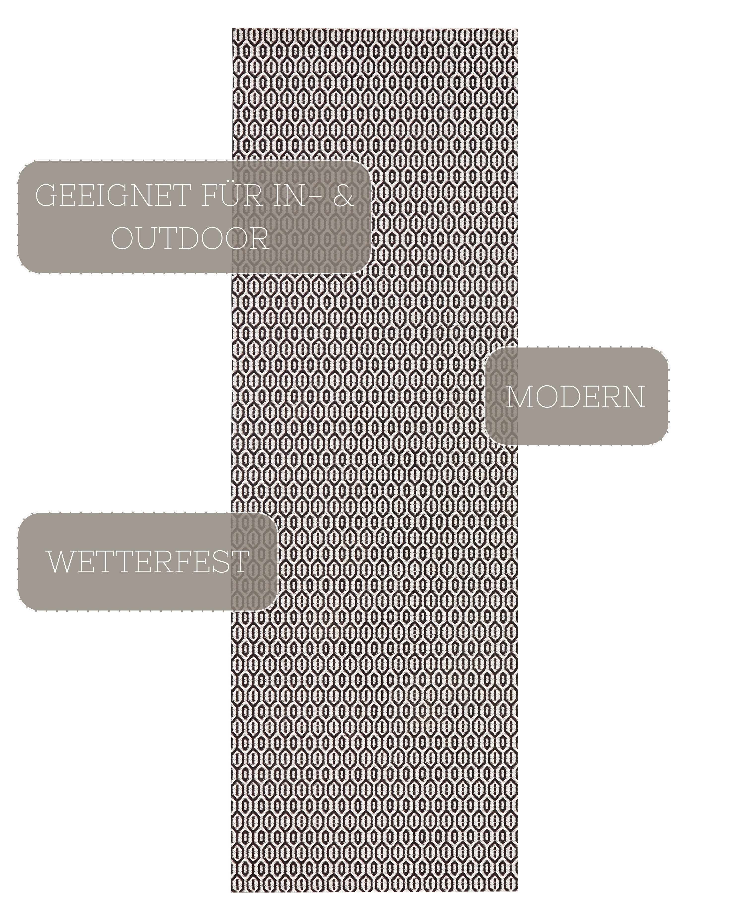 NORTHRUGS Vloerkleed Coin Binnen- en buitengebruik, weerbestendig, balkon, sisal-look, woonkamer, loper