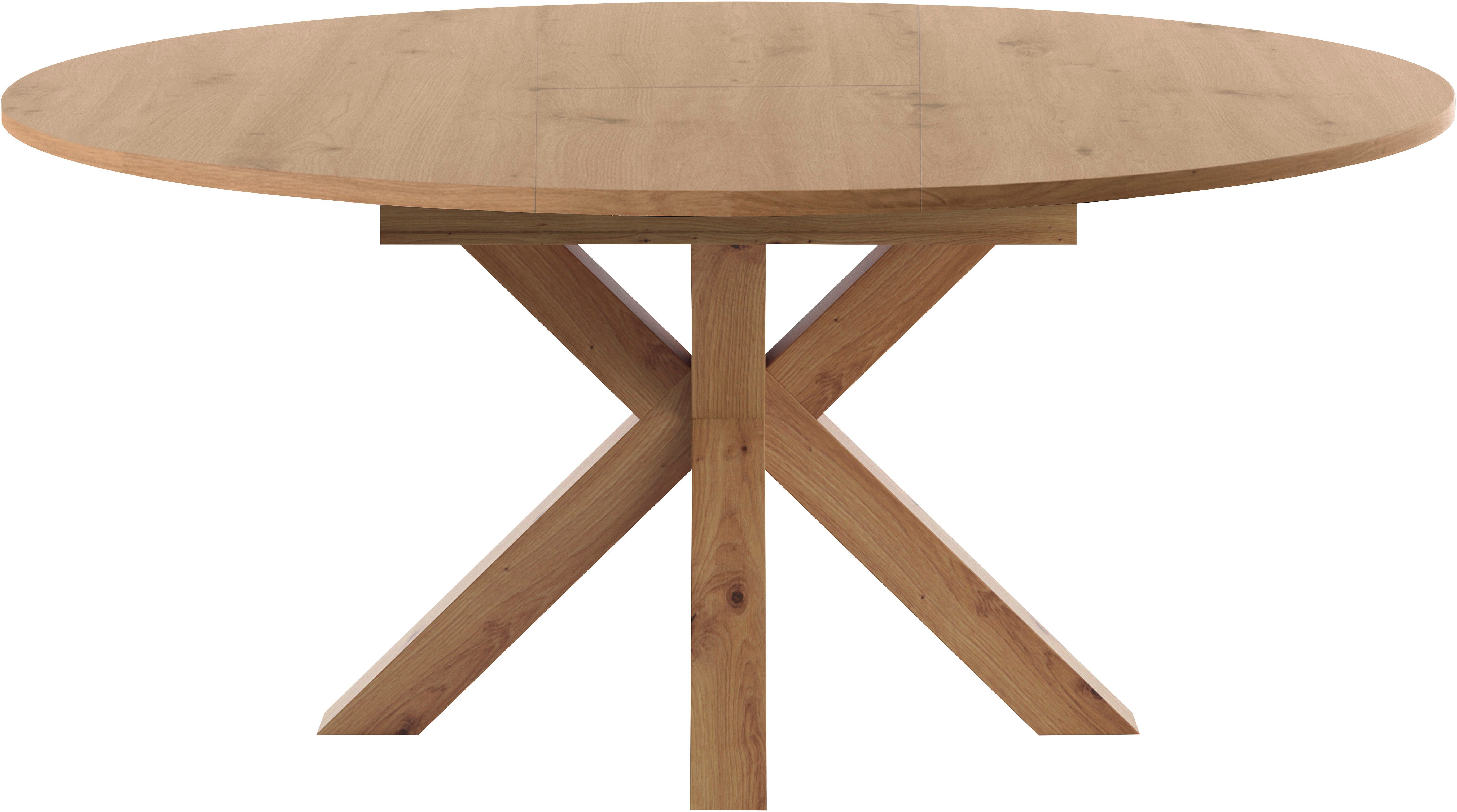 set one by Musterring Eettafel New Atlanta met ronde plaat, uitschuifbaar, stervoet, afmetingen ø130 cm (170x130 cm)