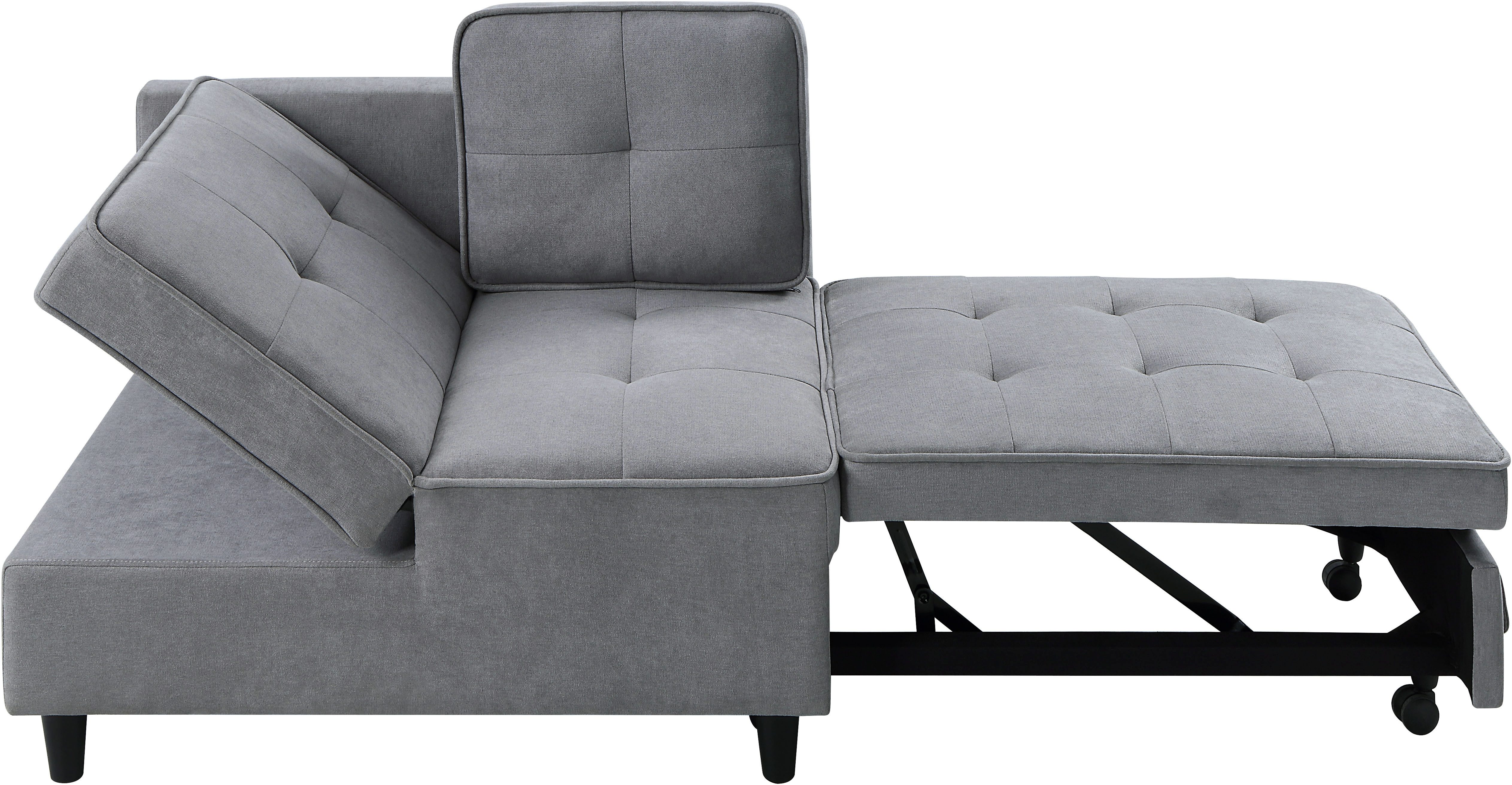 ATLANTIC home collection Slaapbank Freddy te veranderen in een loungestoel, relaxfauteuil en logeerbed, incl. kussen