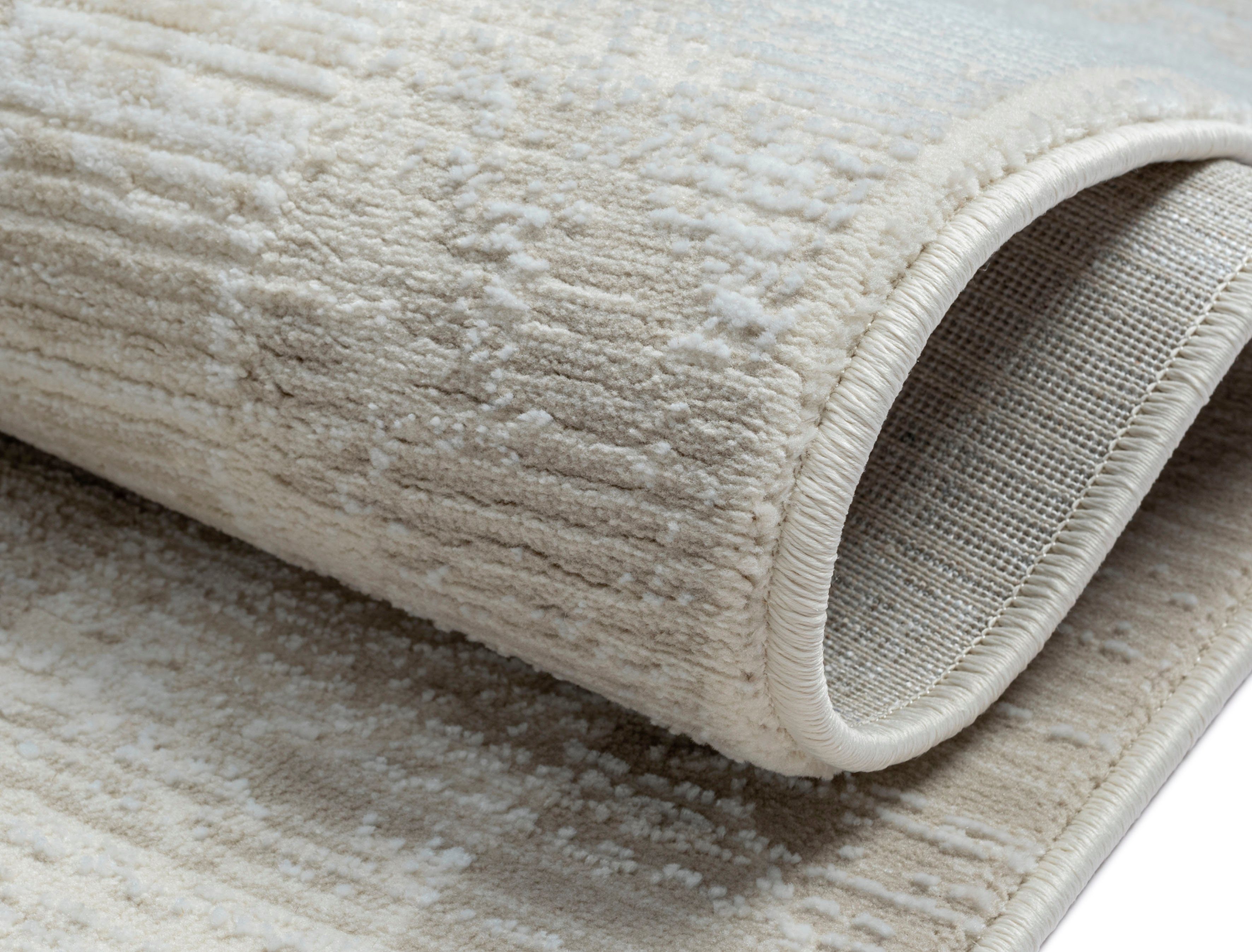 Myflair Möbel & Accessoires Vloerkleed My Circles Kortpolig, modern ontwerp, retro-stijl, met franjes, bijzonder zacht