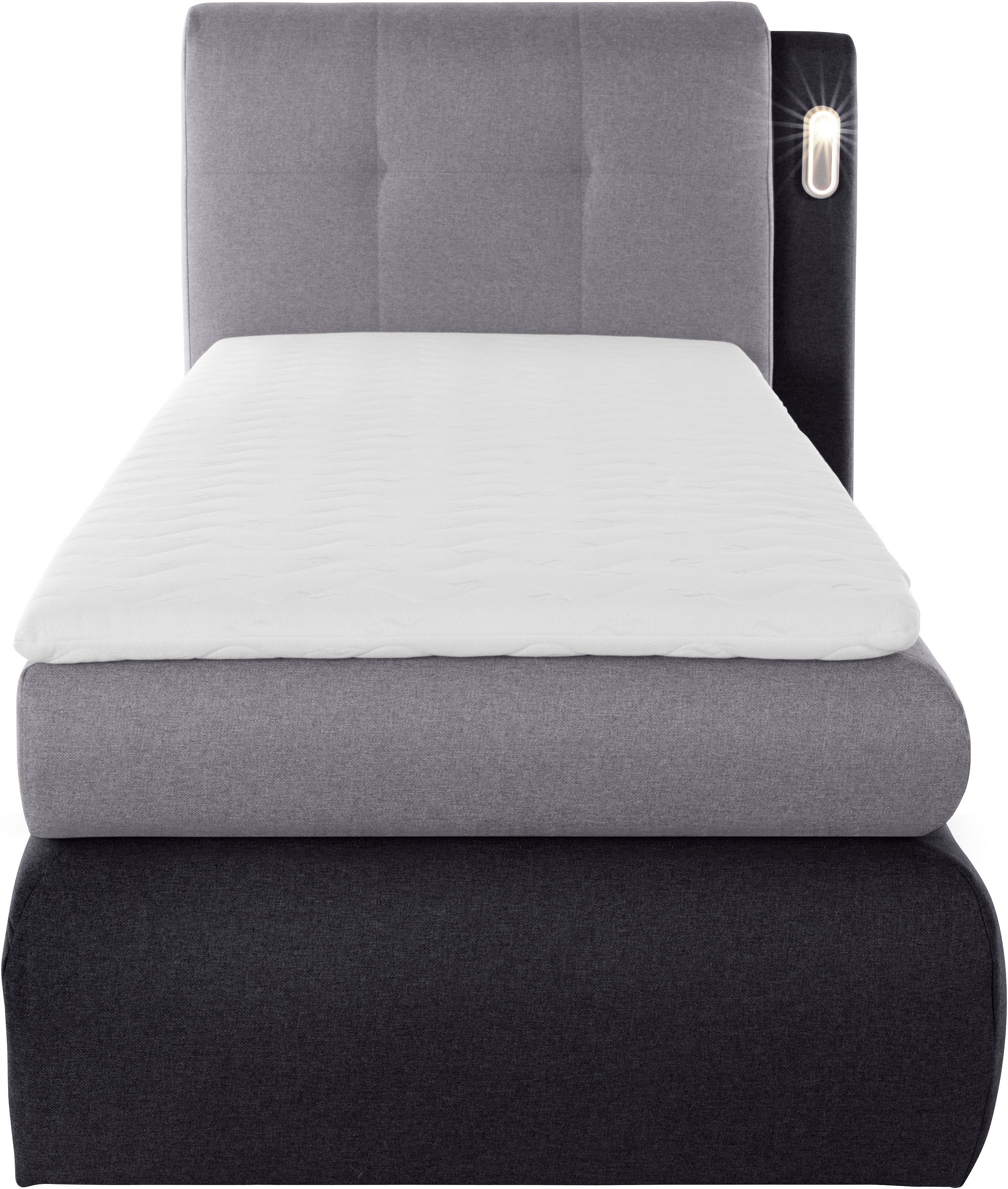 COLLECTION AB Boxspring Borna inclusief bedkist, ledverlichting en topmatras