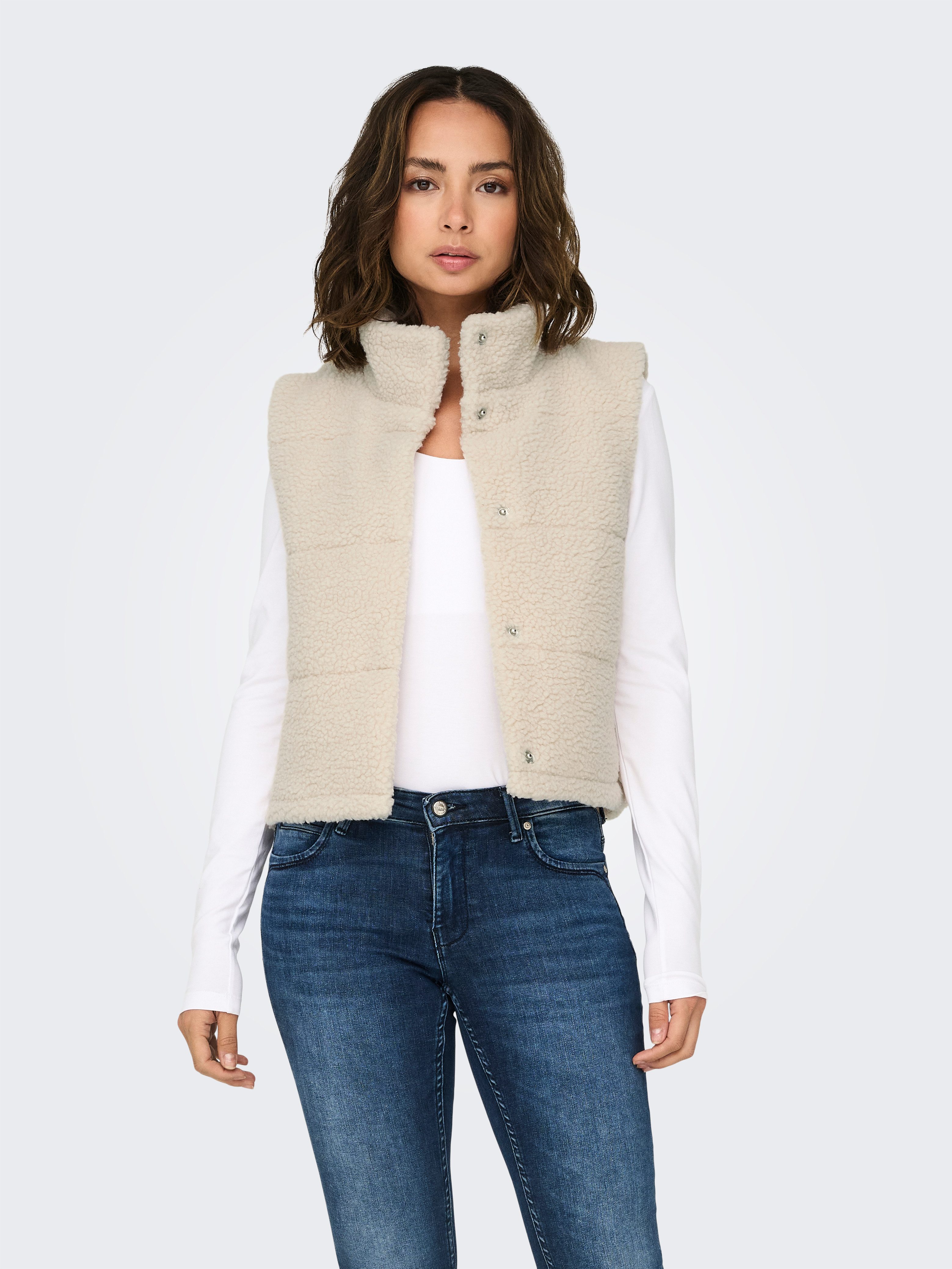Only Gilet ONLSANDRA TEDDY WAISTCOAT LIFE OTW NOOS
