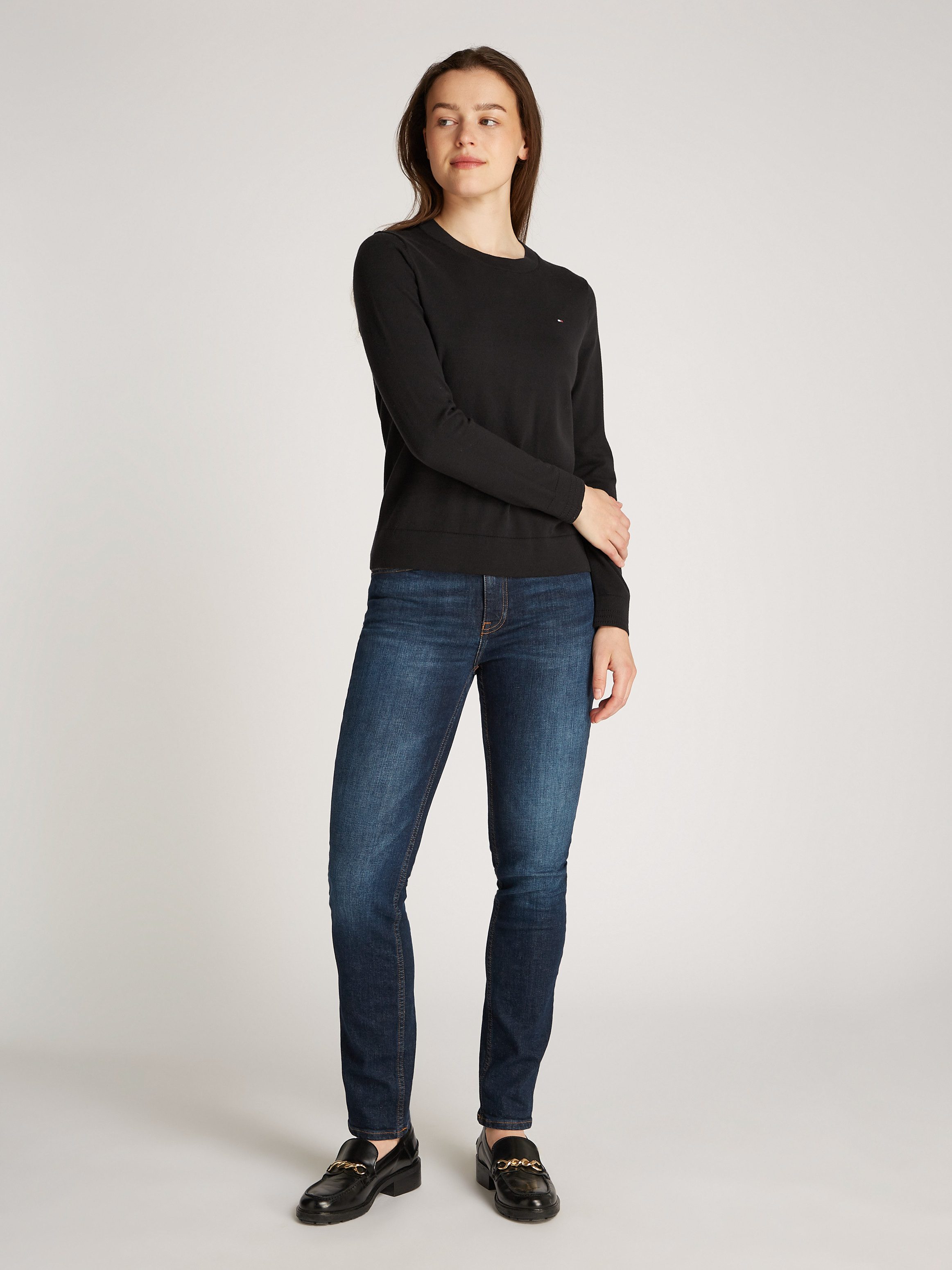 Tommy Hilfiger Trui met ronde hals CO JERSEY STITCH LS C-NK SWT