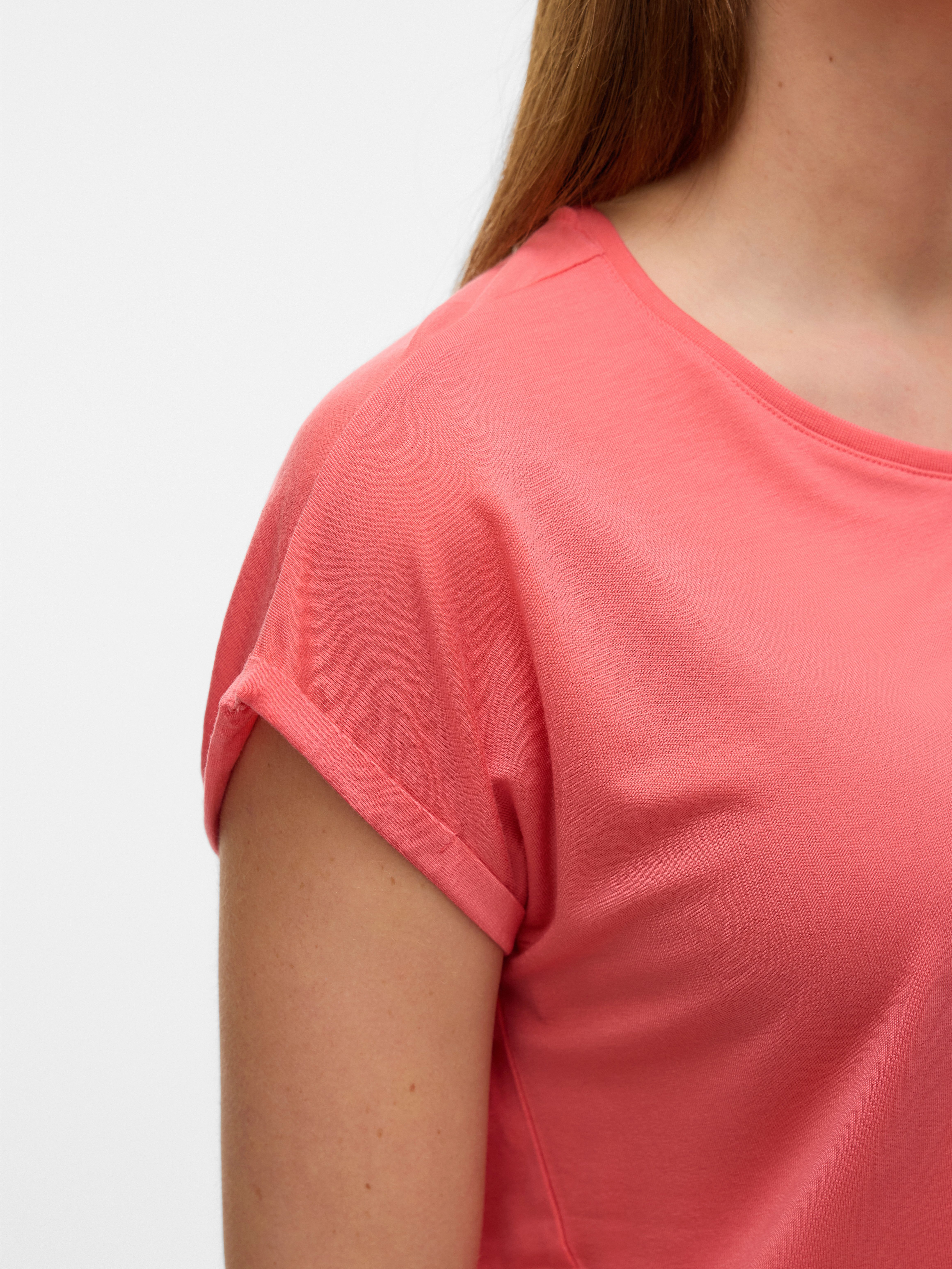 Vero Moda Shirt met ronde hals VMAVA PLAIN SS TOP GAJRS NOOS