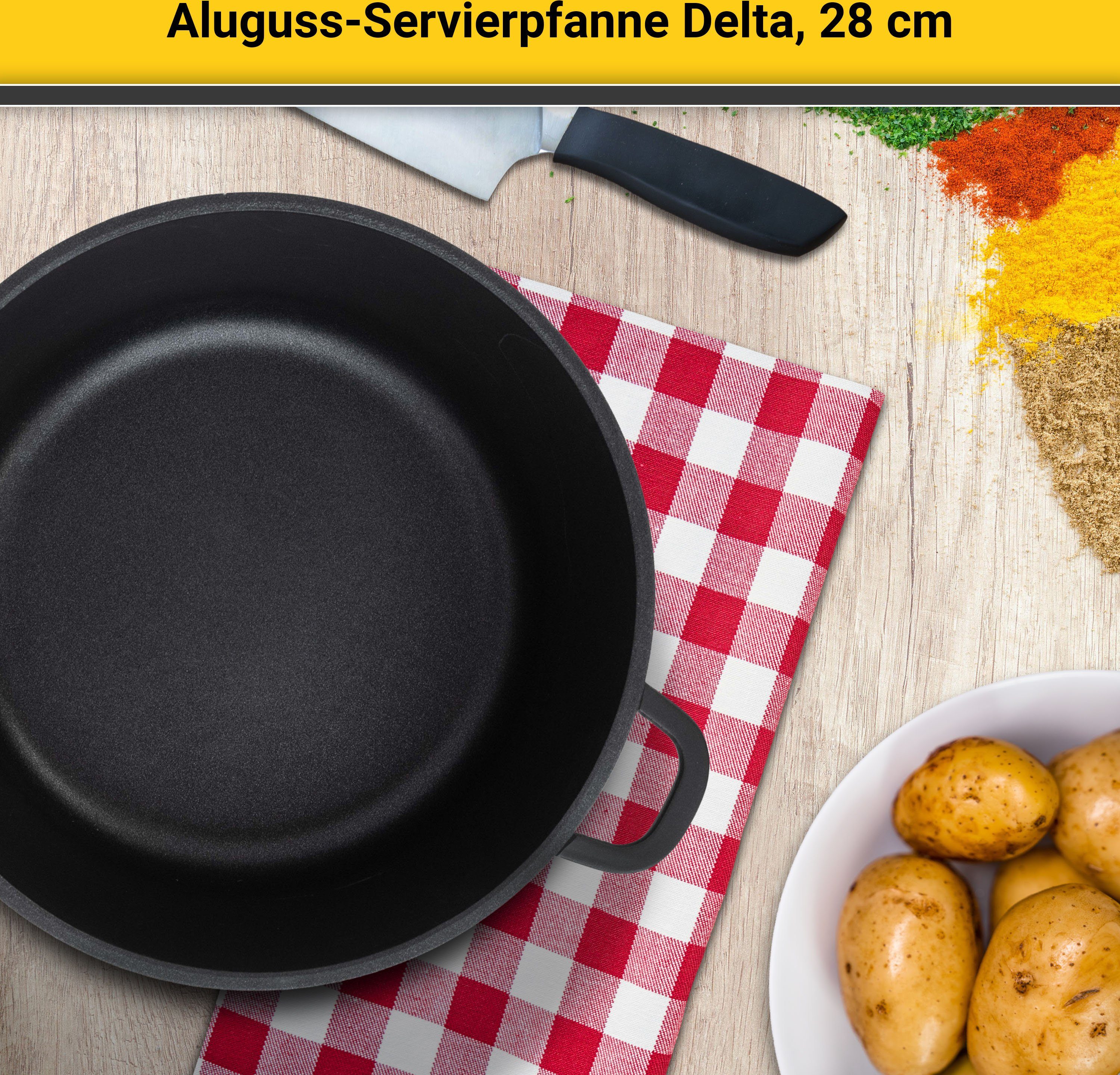 Krüger Serveerpan Gietaluminium serveerpan delta, 28 cm (1-delig)
