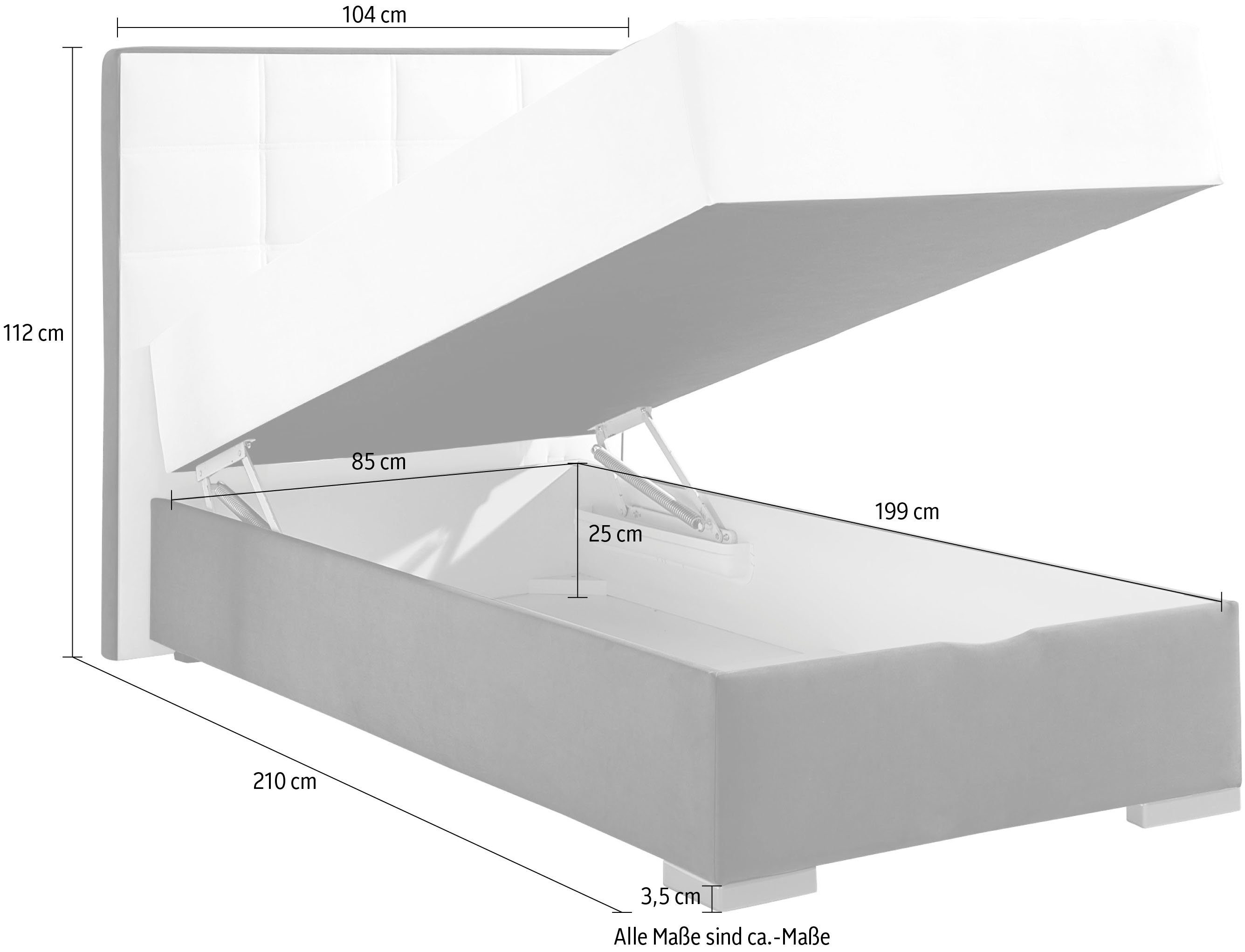 Maintal Boxspring met bedkist en topmatras
