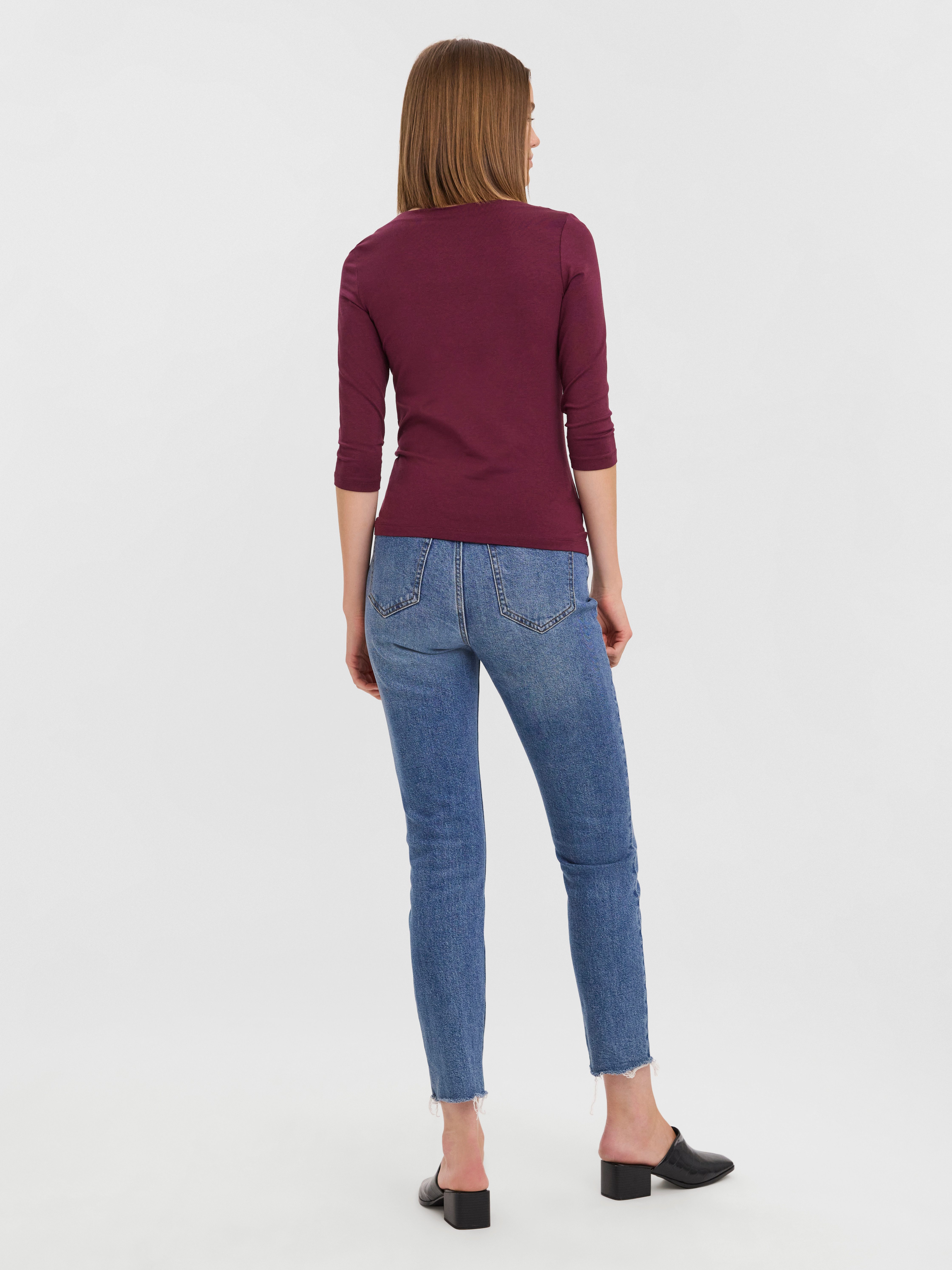 Vero Moda Shirt met 3/4 mouwen VMPANDA MODAL 3/4 TOP JRS NOOS
