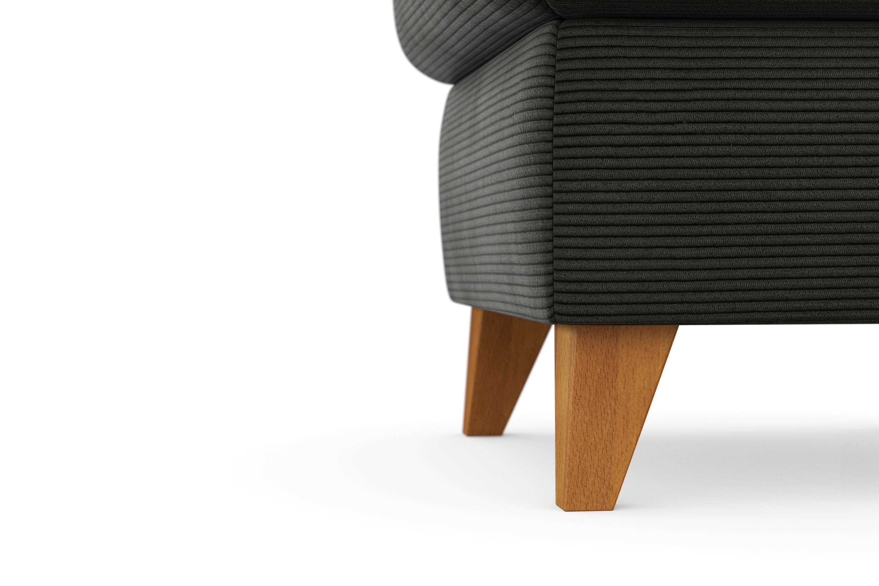 Home affaire Hocker Trelleborg met cordbekleding, met opbergvak, inclusief binnenveringsinterieur