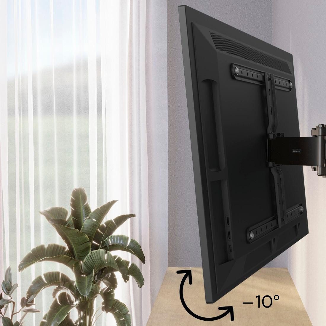 Hama Tv-wandhouder Ultraslank, kantelbaar, volledig beweeglijk, 37“-90", 43, 50, 55, 65, 75