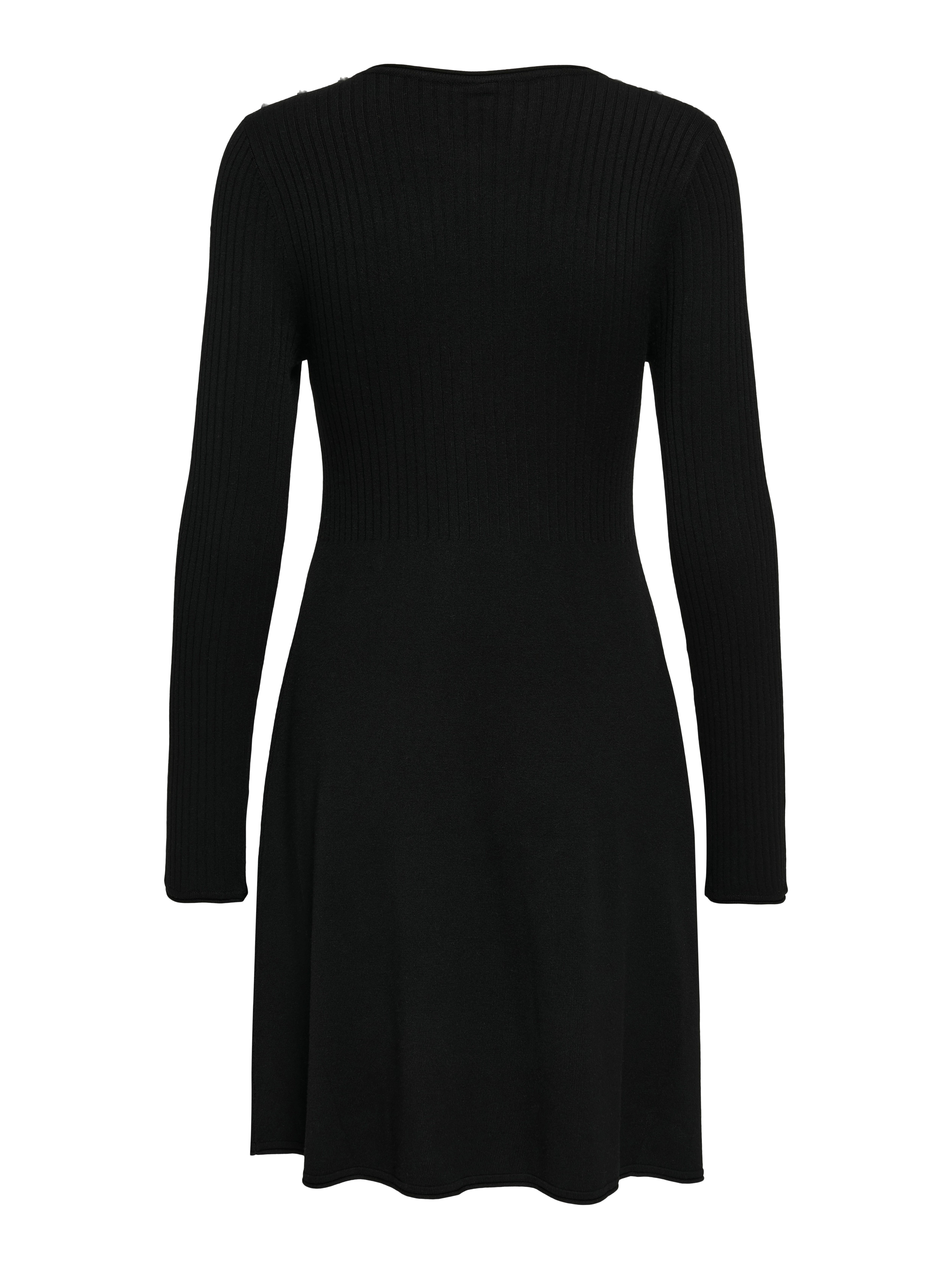 Only Midi-jurk ONLMILA SL BUTTON O-NECK DRESS EX KNT