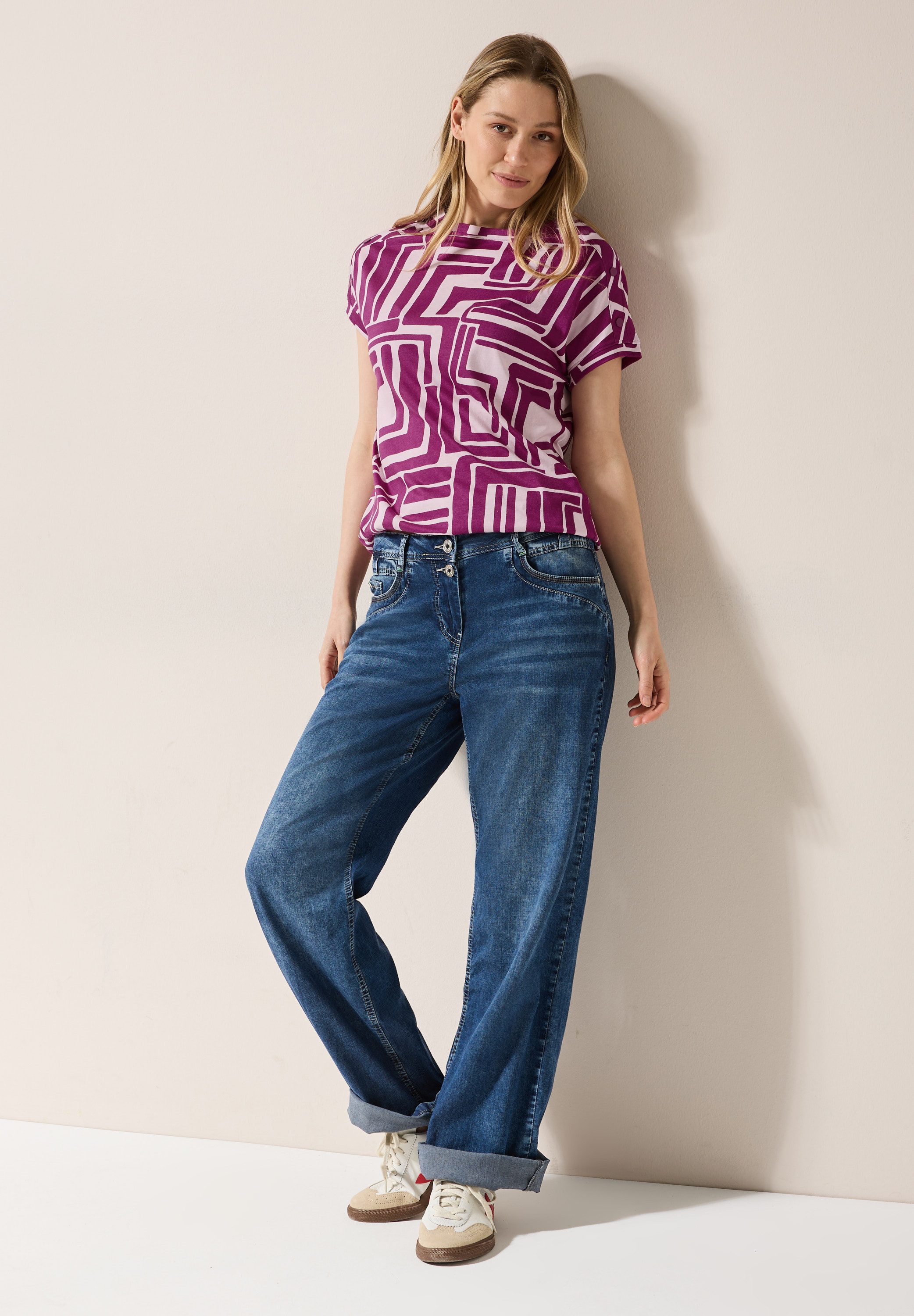 Cecil T-shirt met print all-over