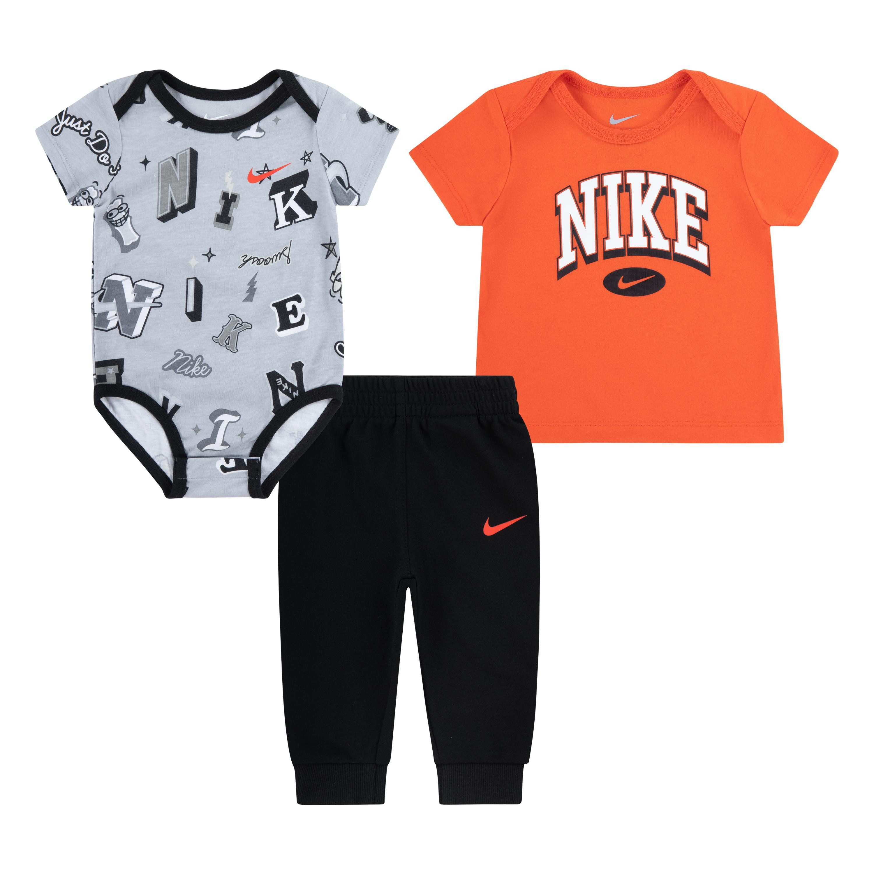 Nike Sportswear Body (set, 3-delig) kinderen rompertjes maat 68 (6) zwart