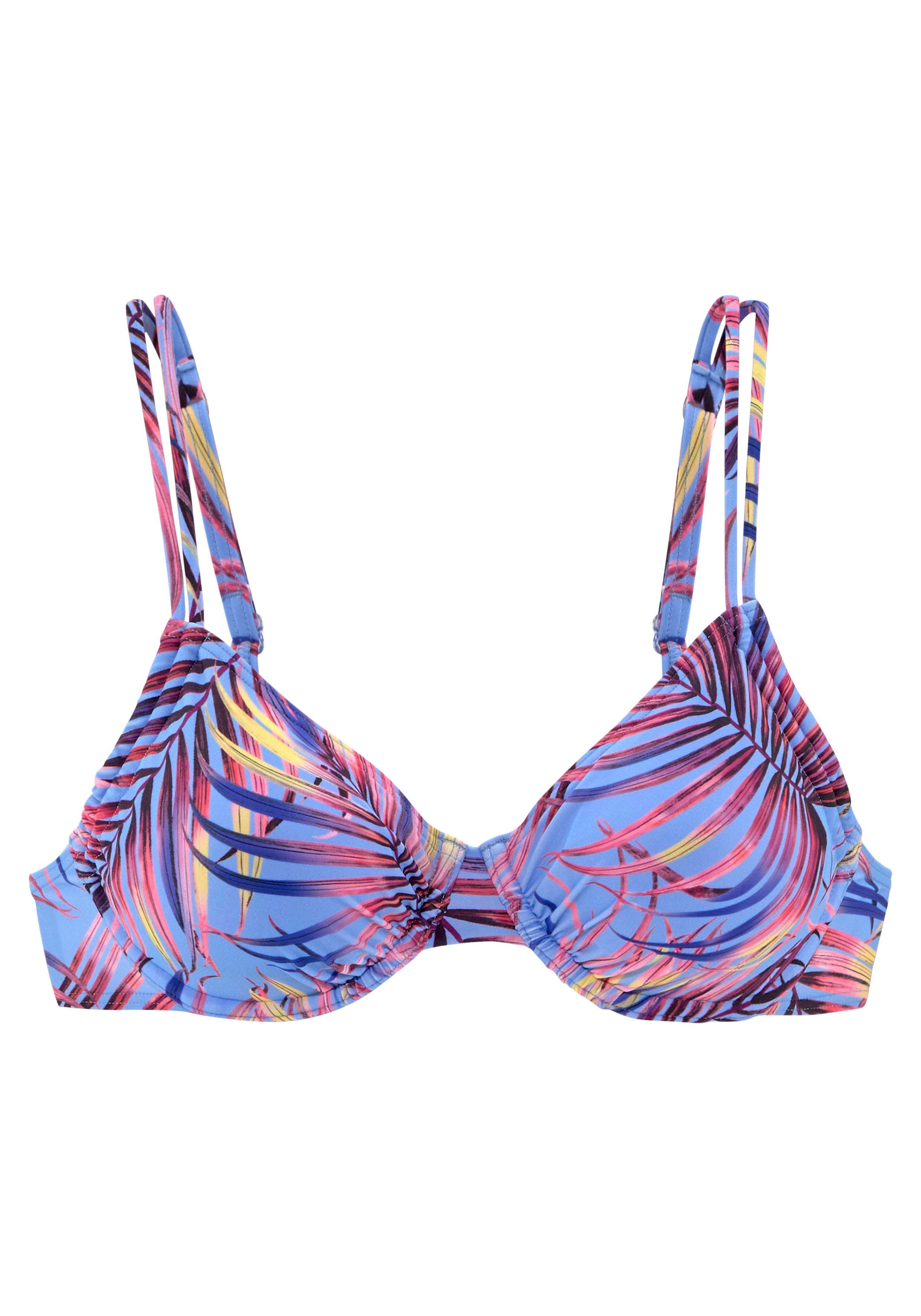 Lascana Bikinitop met beugels Breese in tropisch design