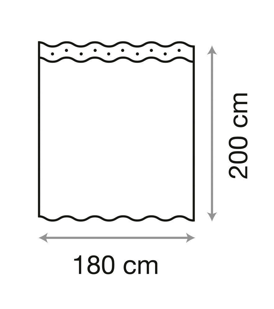 Sanilo Douchegordijn Sanibel Hoogte 200 cm