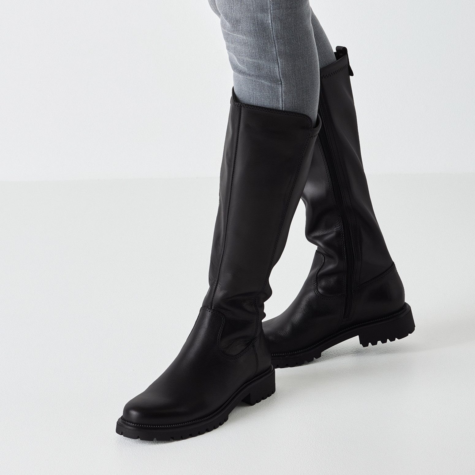 Tamaris Laarzen blokhak, lange laars met stretchfunctie op de schacht