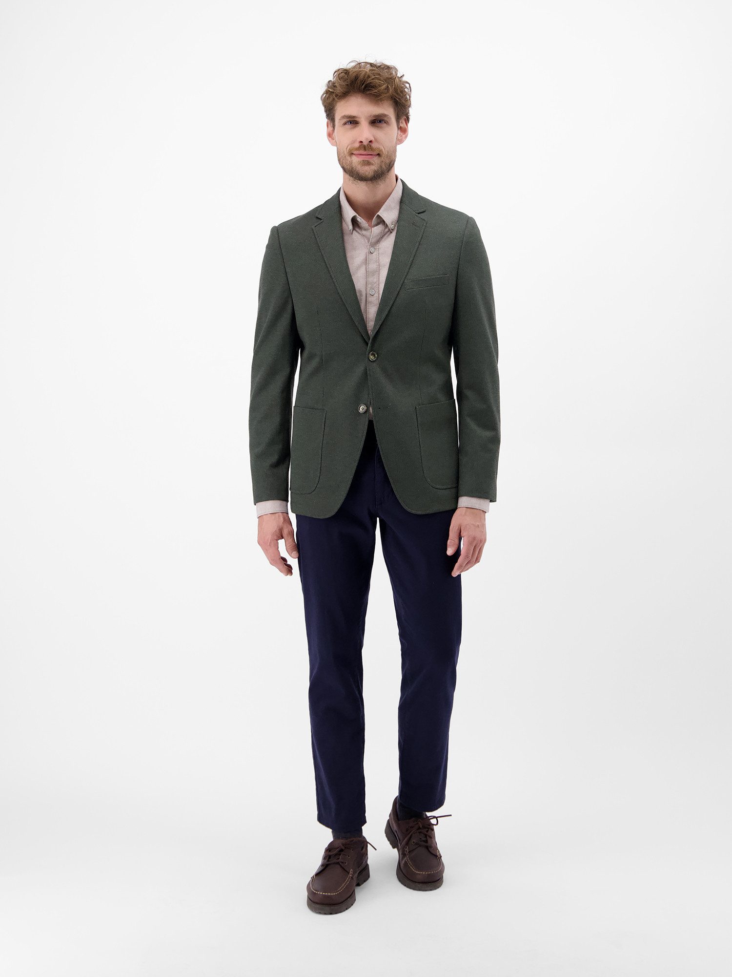 Lerros Jerseycolbert LERROS blazer met houndstooth patroon