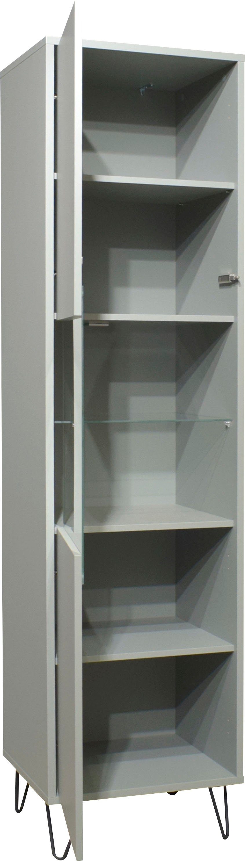 Mäusbacher Staande vitrinekast Bonnie TOPSELLER! Vitrine met verwisselbare deurafsluiting