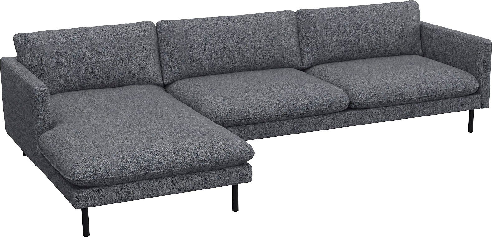 FLEXLUX Hoekbank Bolzano, elegant en comfortabel, L-vorm Zitting van koudschuim & stalen vering, losse zit- en rugkussens