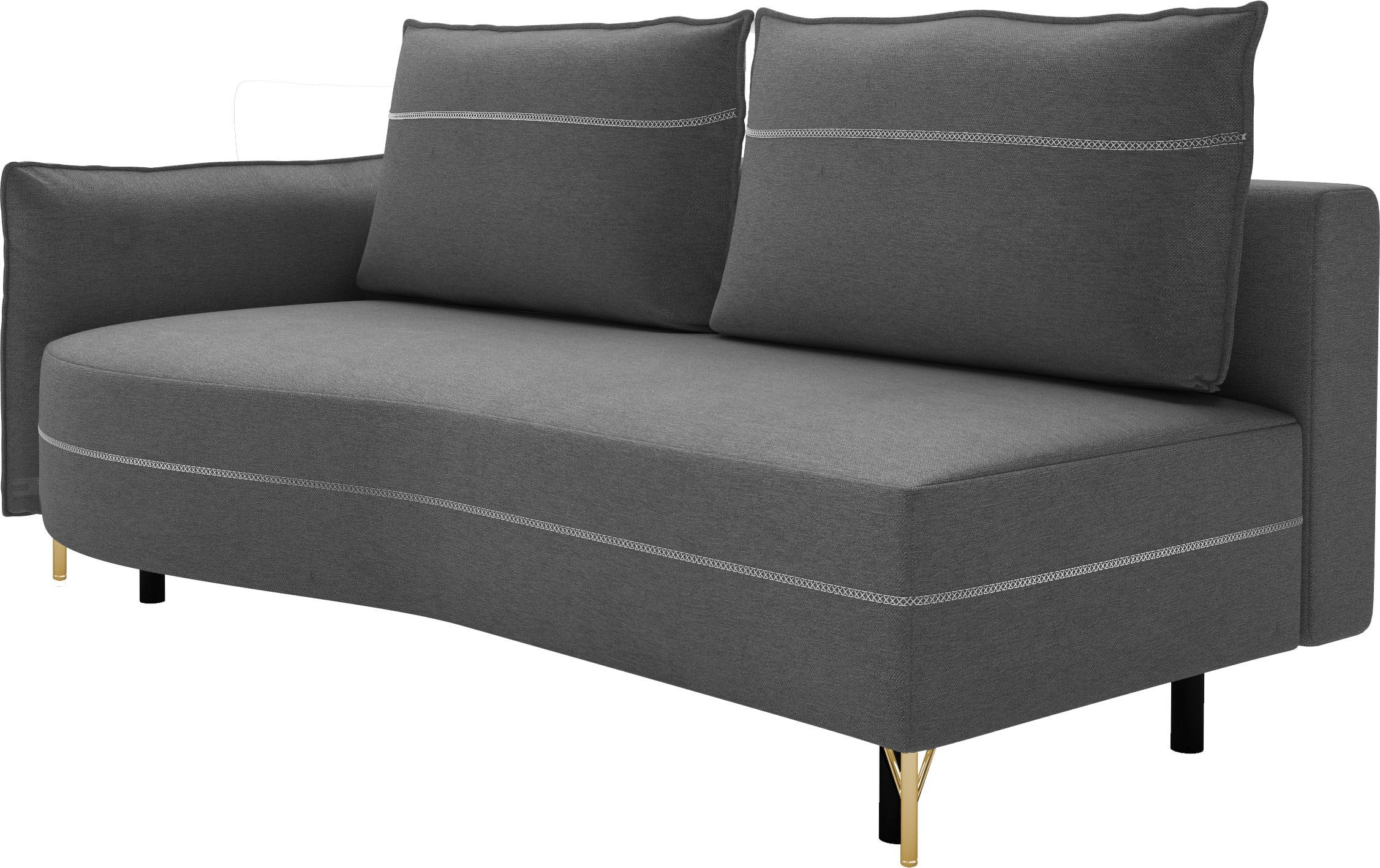 exxpo - sofa fashion Loungebank Met mooie contrastnaad, solitairmeubel, comfortabel, smalle armleuning