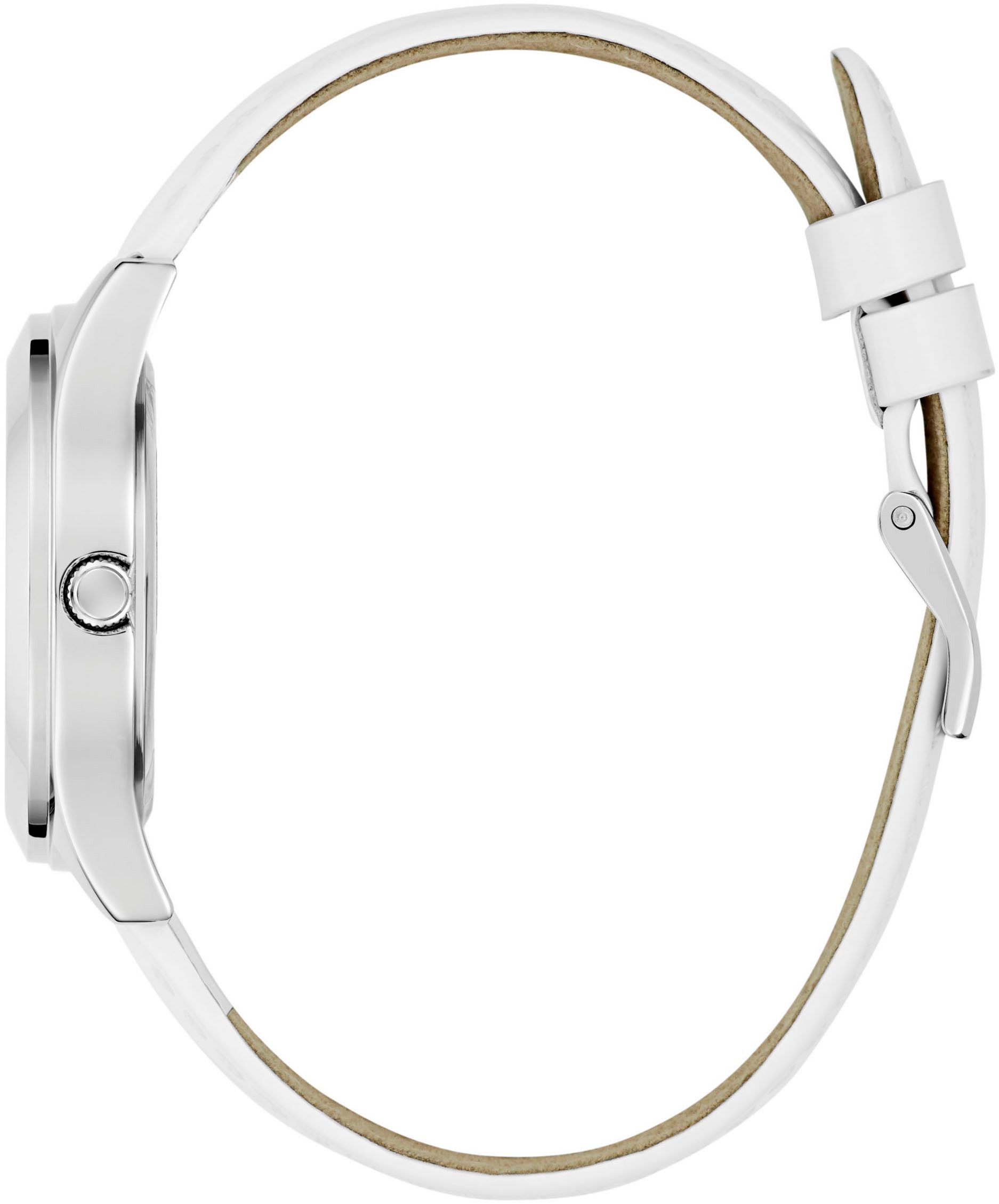 Guess Kwartshorloge GLITZ PLAQUE Horloge, dameshorloge, stalen band, mineraalglas, analoog