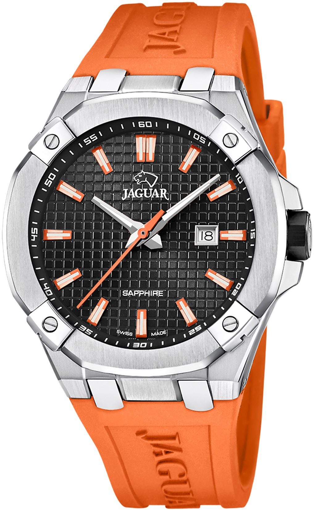 Jaguar Kwartshorloge Executive Horloge, herenhorloge, saffierglas, Swiss Made, tot 10 bar waterdicht