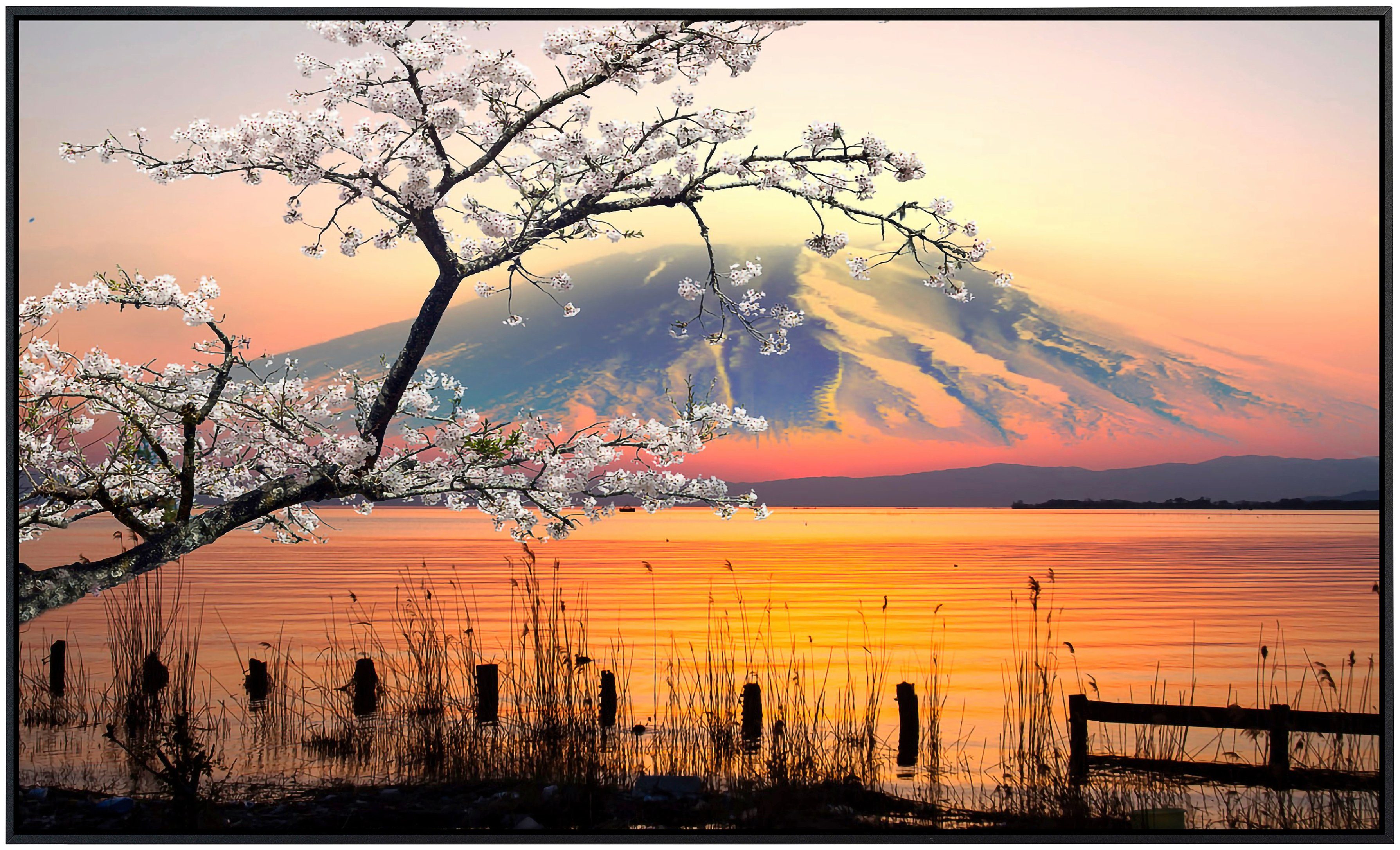 Papermoon Infraroodverwarming Meer voor Mount Fuji zeer aangename stralingswarmte