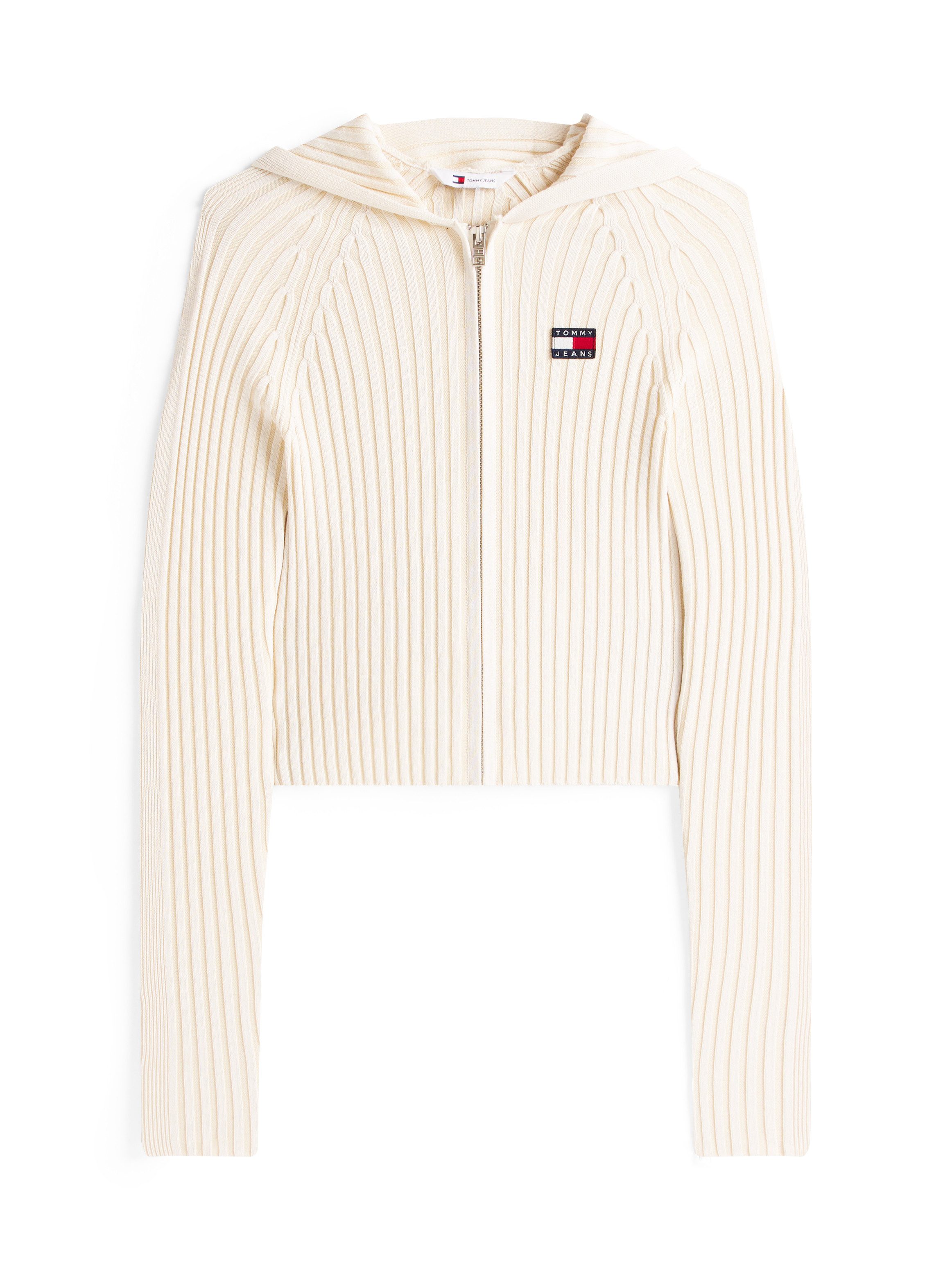 TOMMY JEANS Capuchonvest TJW HOOD ZIPPER RIB CARDIGAN