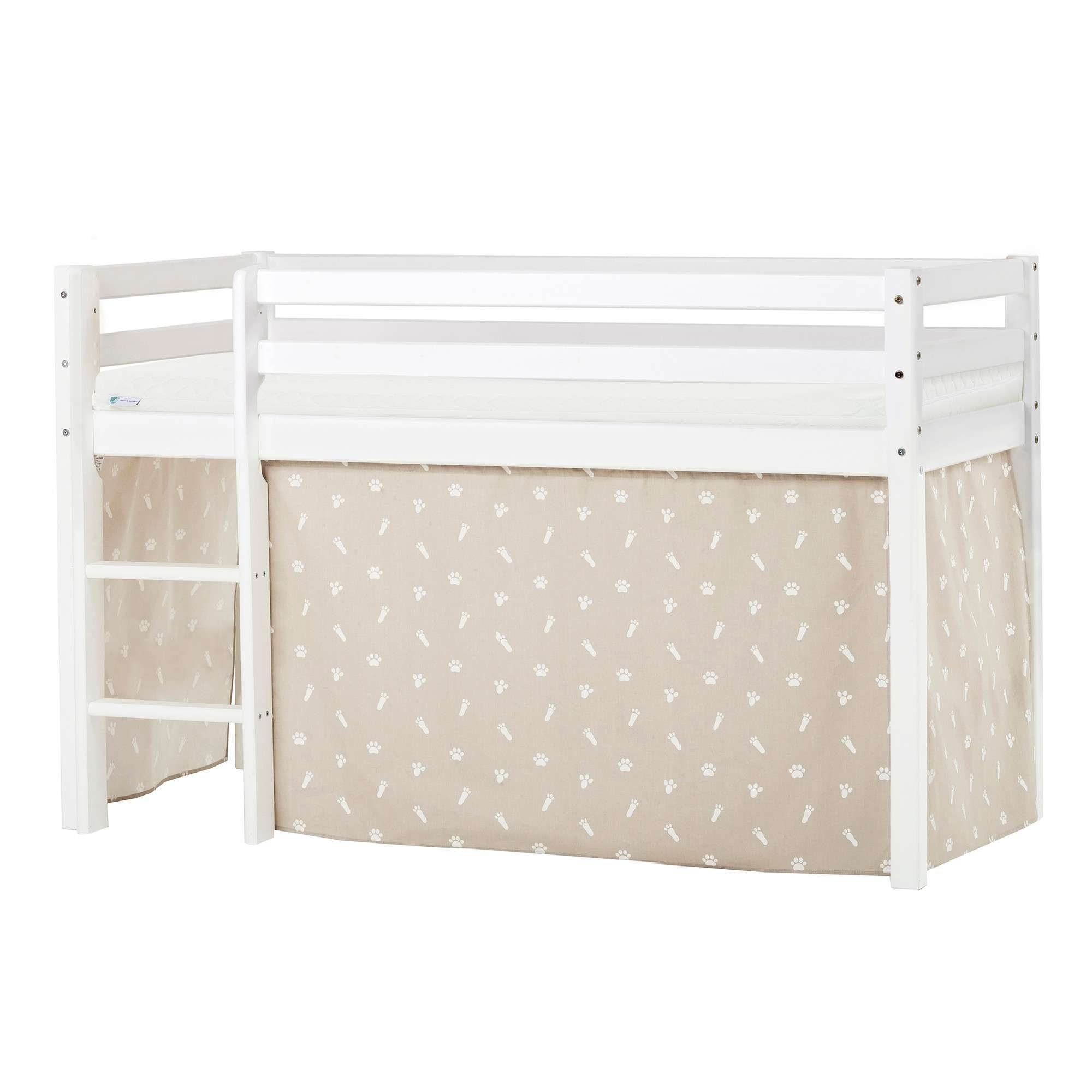 Hoppekids Hoogslaper ECO Dream, kinderbed, speelbed, halfhoog bed van massief hout