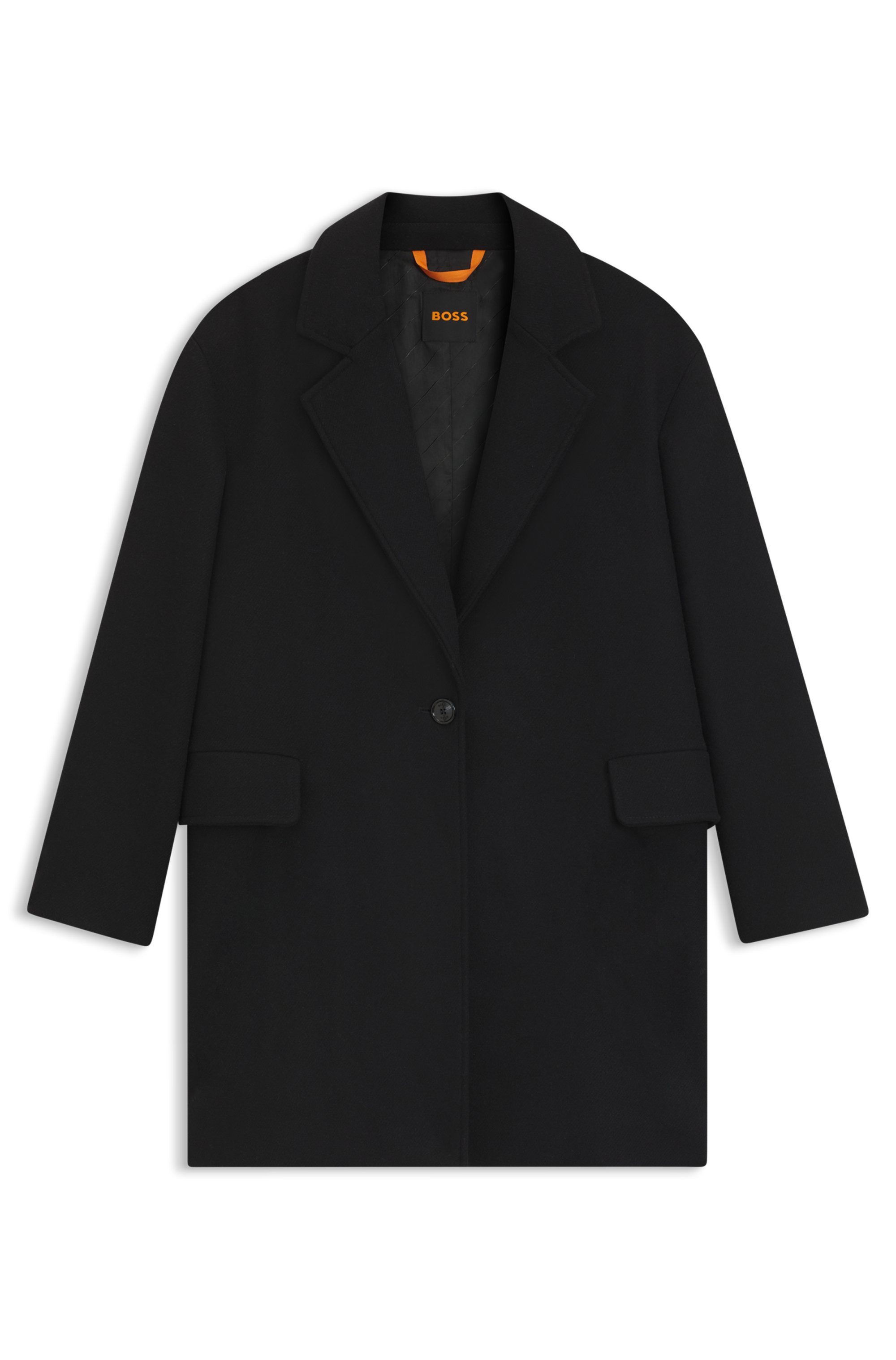 Boss Orange Korte jas Calesara Premium Damesmode in rechte pasvorm, wolpercentage