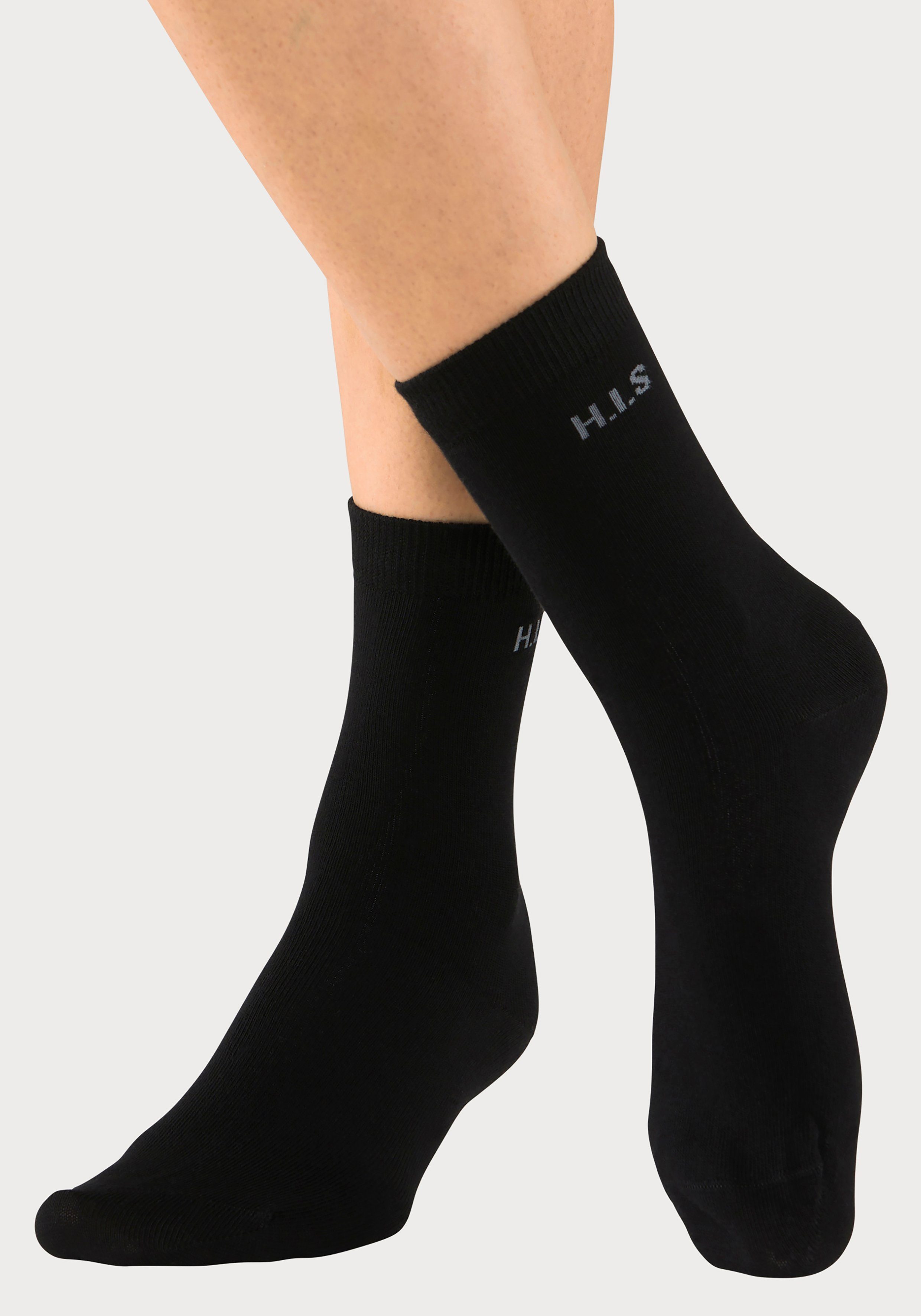 H.I.S Sokken met ingebreid logo (set, 16 paar)