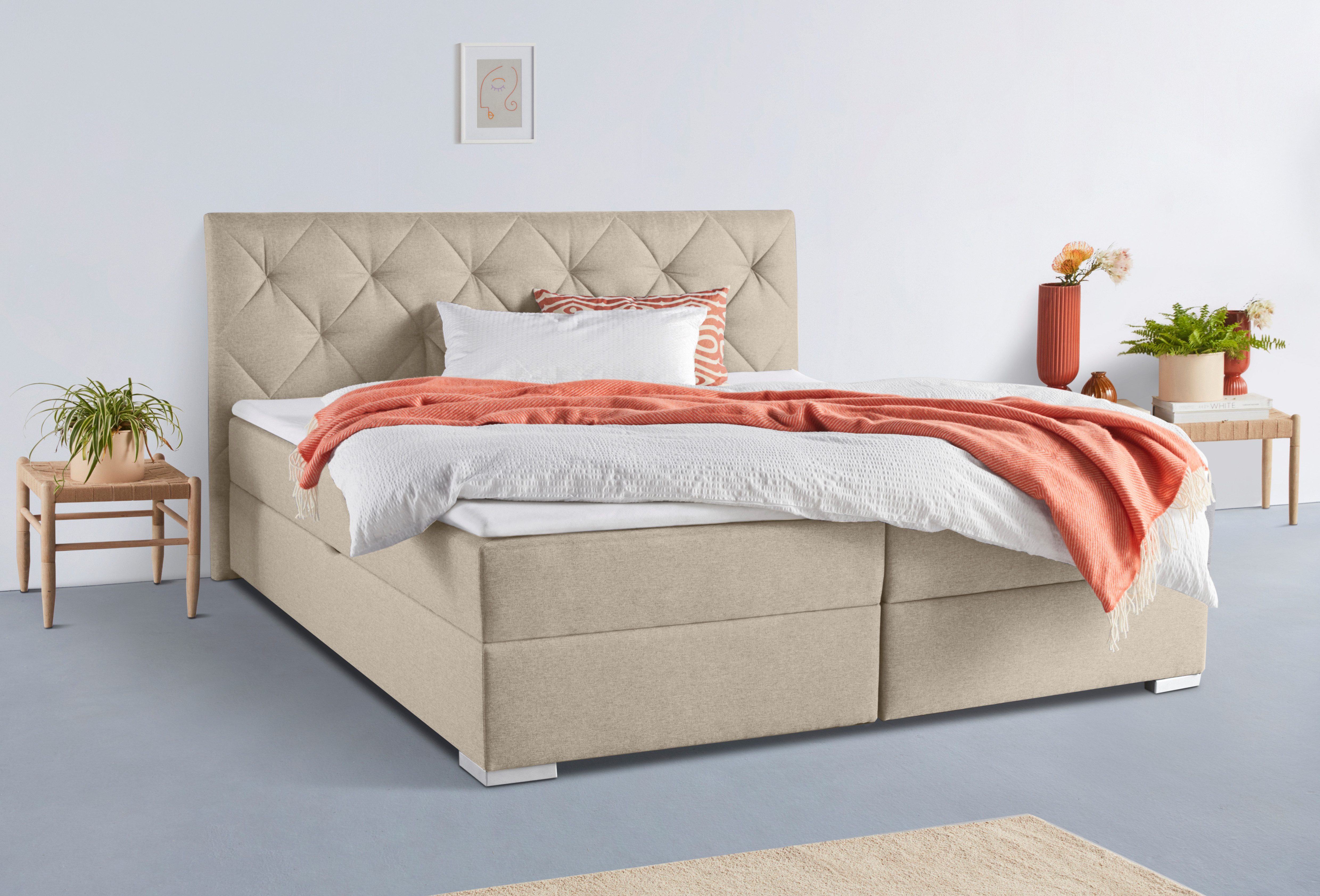 INOSIGN Boxspring Tynan optioneel met bedbox, verkrijgbaar in h2, h3 & h4