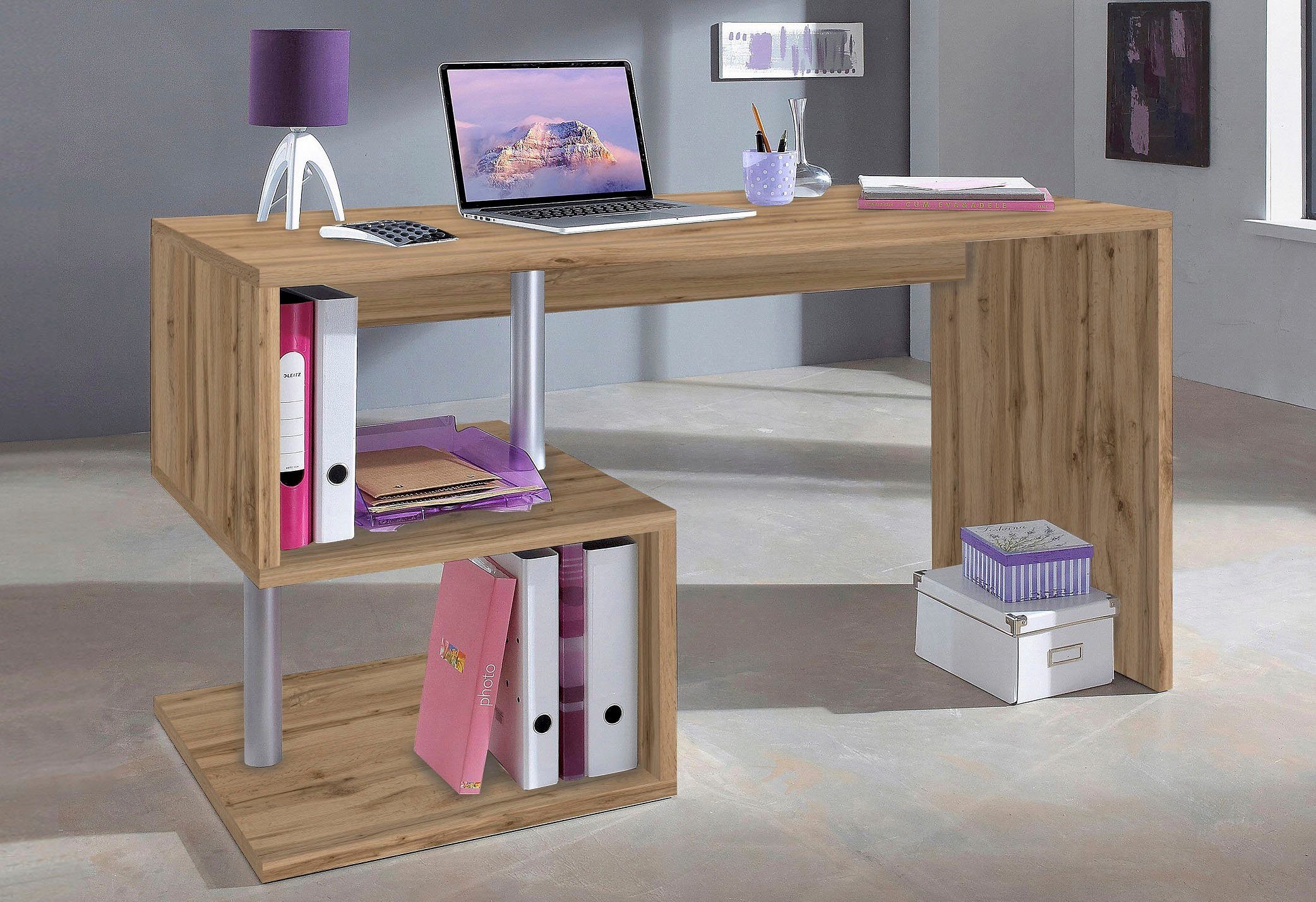INOSIGN Bureau Essence, modern ontwerp in verschillende breedtes, met en zonder monitorsteun, gemaakt in italië
