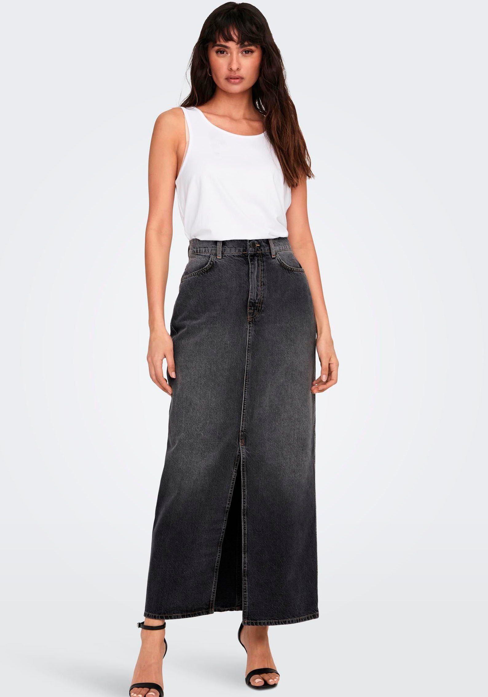 Only Jeans rok ONLCILLA LONG SLIT SKIRT DNM NOOS