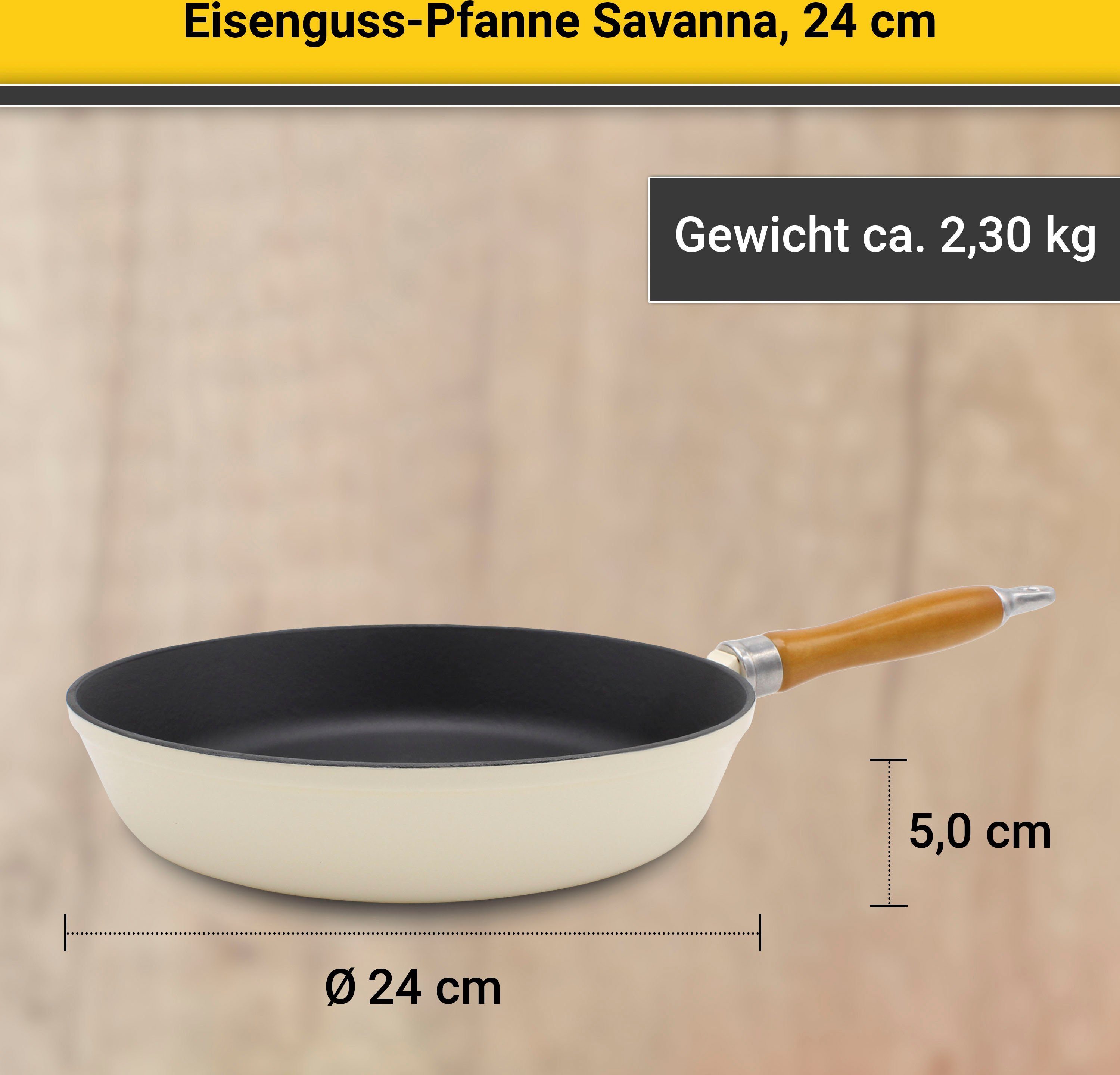 Krüger Koekenpan Einsenguss pan SAVANNA voor inductiekookvelden geschikt (1-delig)